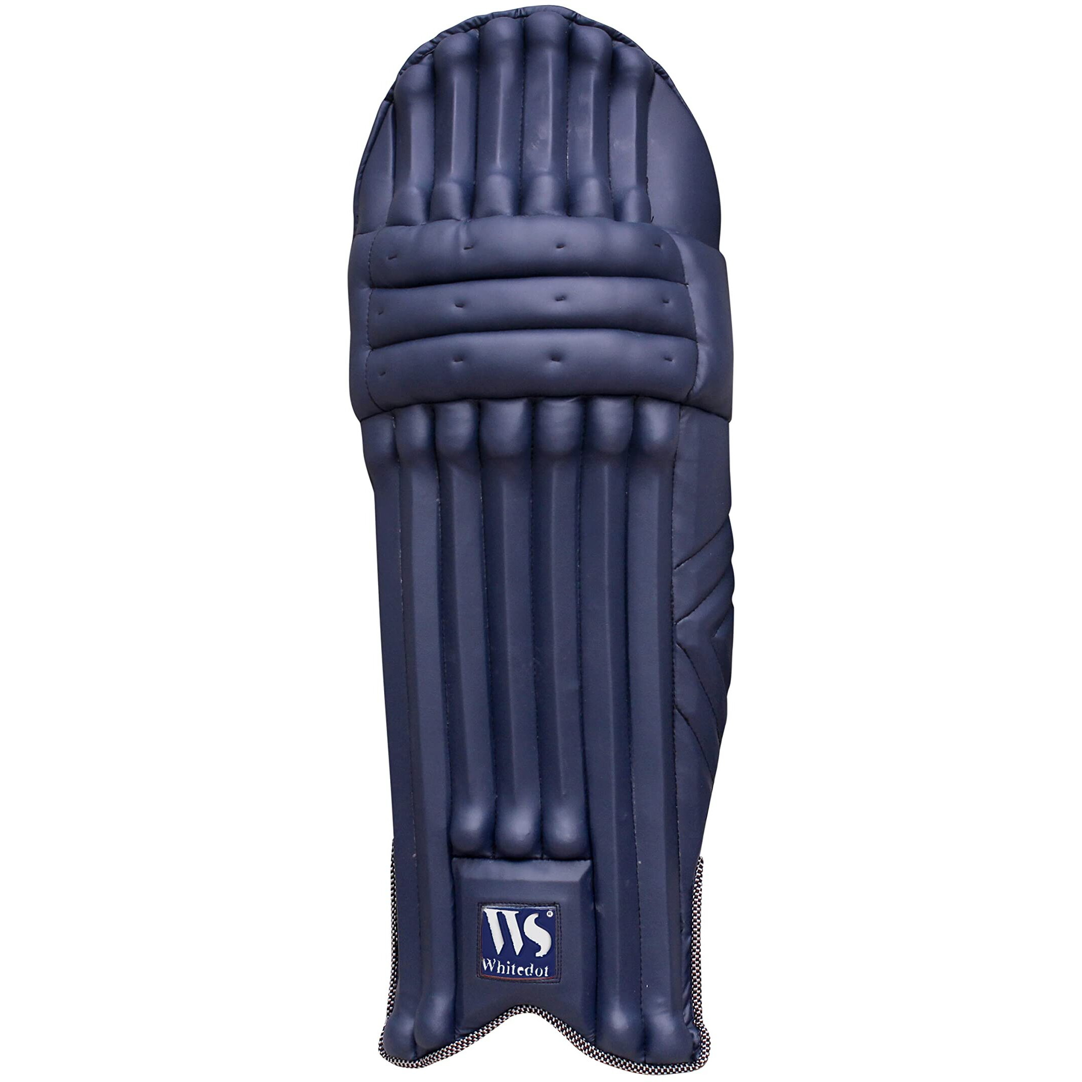 Whitedot Dot 2.1 Pu New Cricket Batting Pad (Youth Medium, Navy Blue for Right Hand)