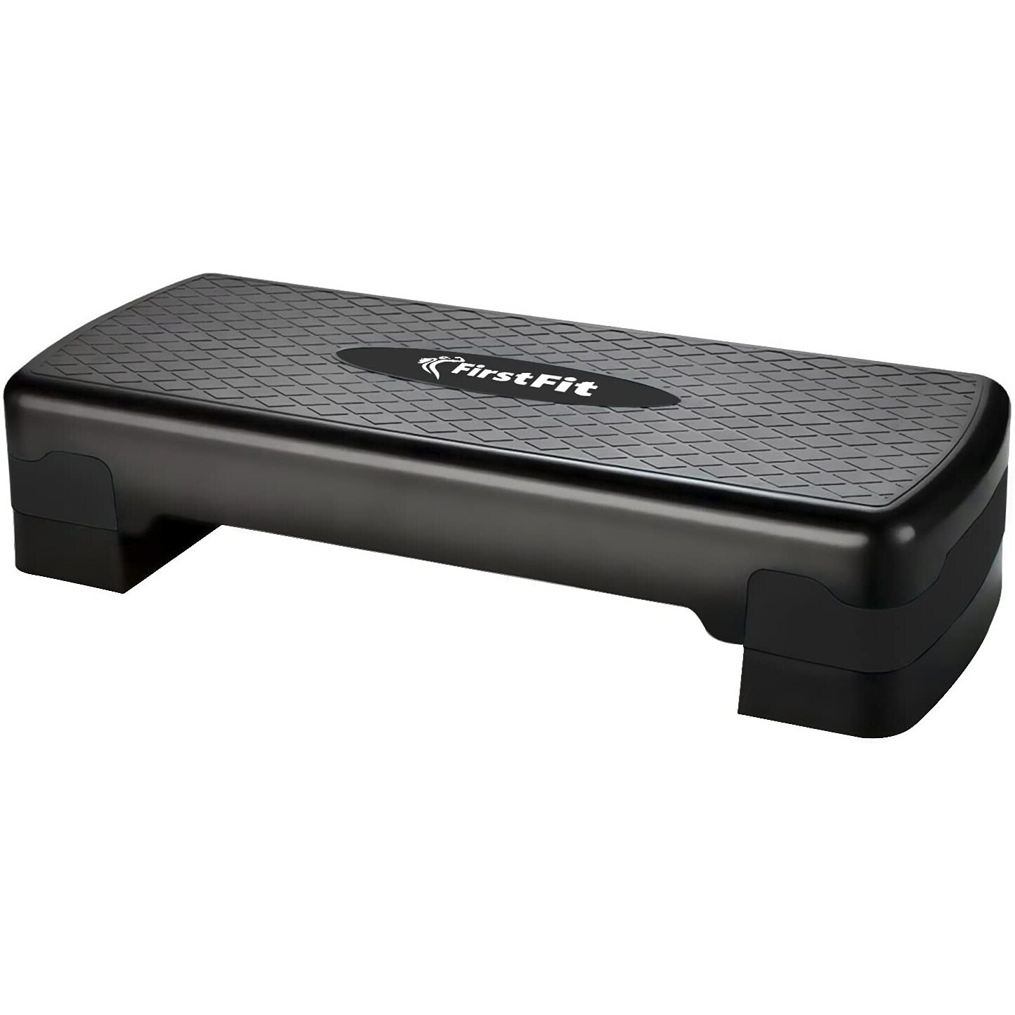 FirstFit Exercise Step Platform Aerobic Stepper Bench, Workout Deck with Adjustable Riser Height - (Pack of 1)