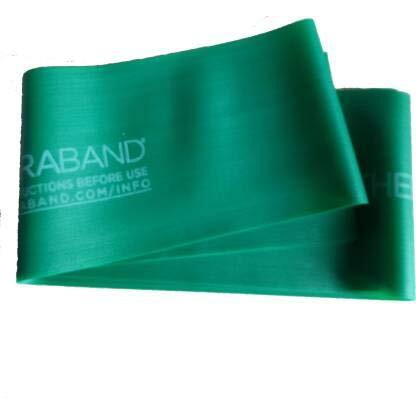 Theraband Non Latex Exercise Bands for Physio Practice and Beginners. (Green, 7 Ft.)