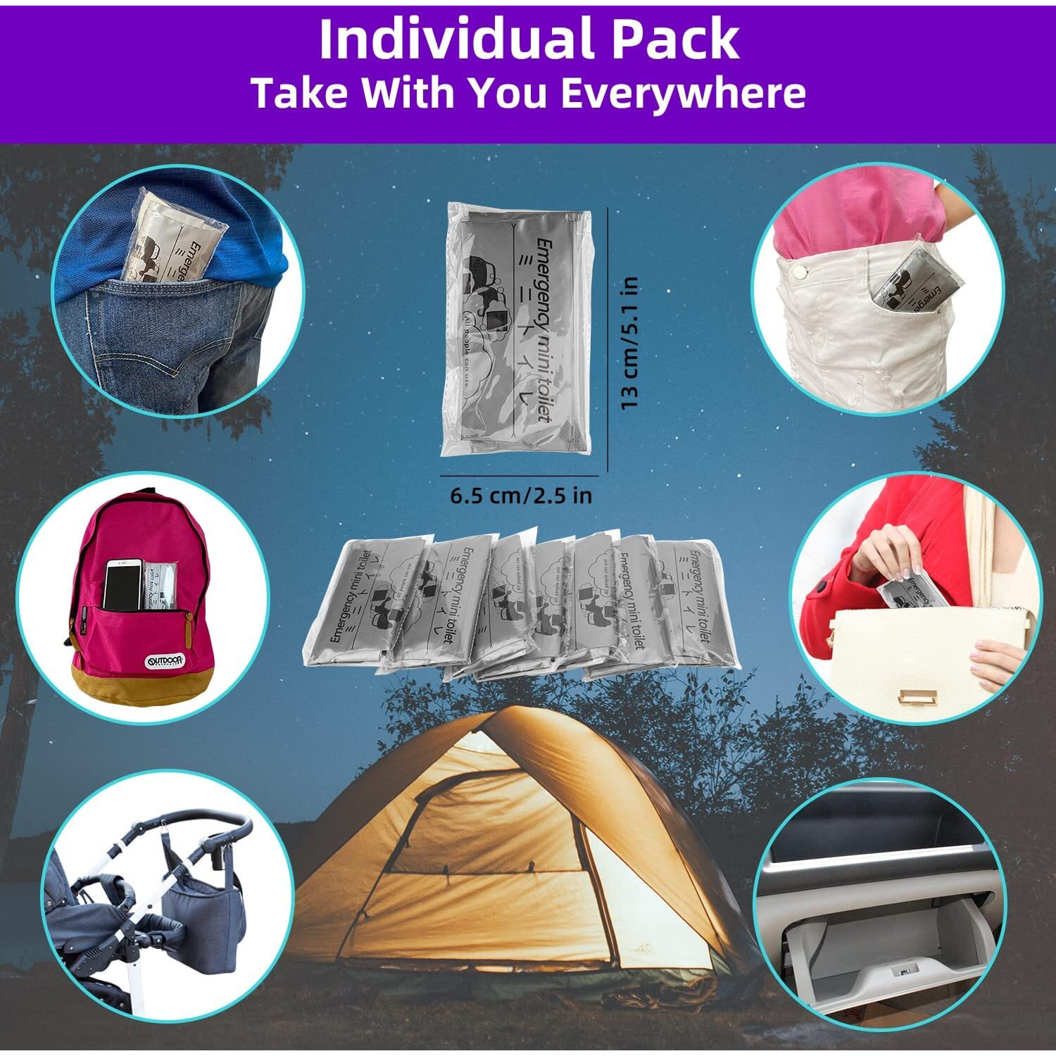 FEDORA Disposable Urine Bags,Camping Pee Bags, Disposable Urinals Vomit Bags for Travel Urinal Toilet Traffic Jam Emergency Portable Toilet Bee Bag for Men Women Kids Patient (Grey) (3)