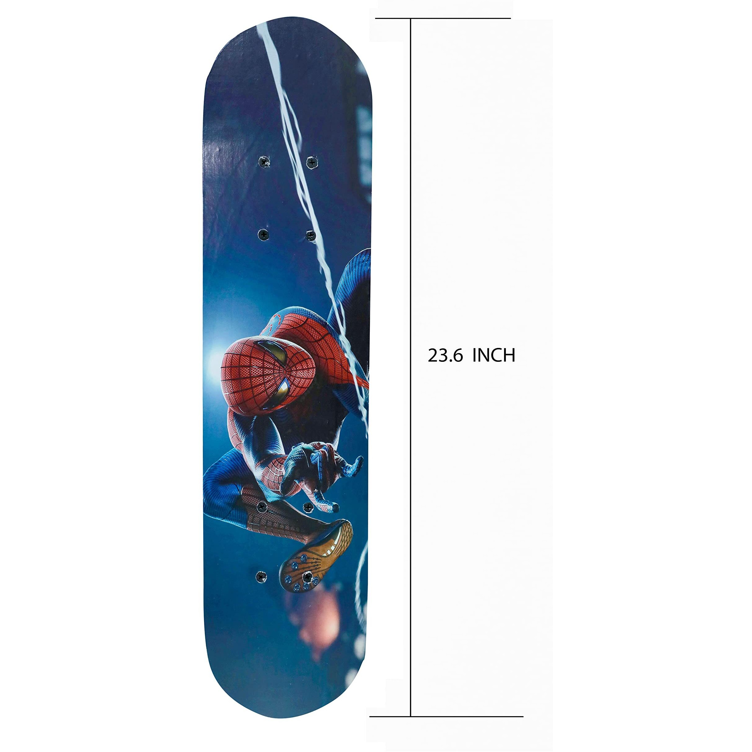 OXOUR  Portable Handheld Skateboard, 23  X 6 Light Flashing 4 Wheels Skate Boards, Mini Cruiser Skateboard, Beginners Longboard, for Kids Adults - Black