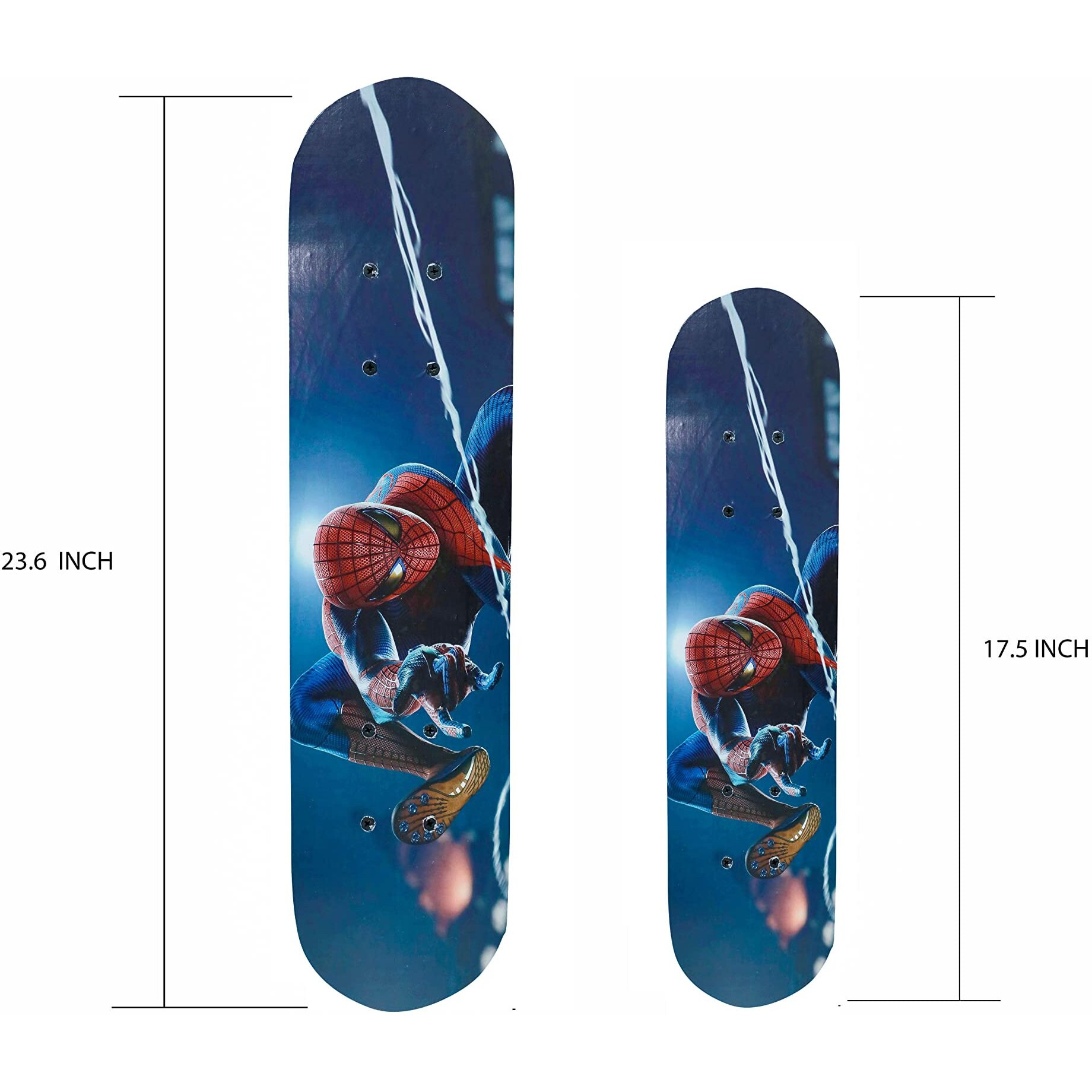 OXOUR  Portable Handheld Skateboard, 23  X 6 Light Flashing 4 Wheels Skate Boards, Mini Cruiser Skateboard, Beginners Longboard, for Kids Adults - Black
