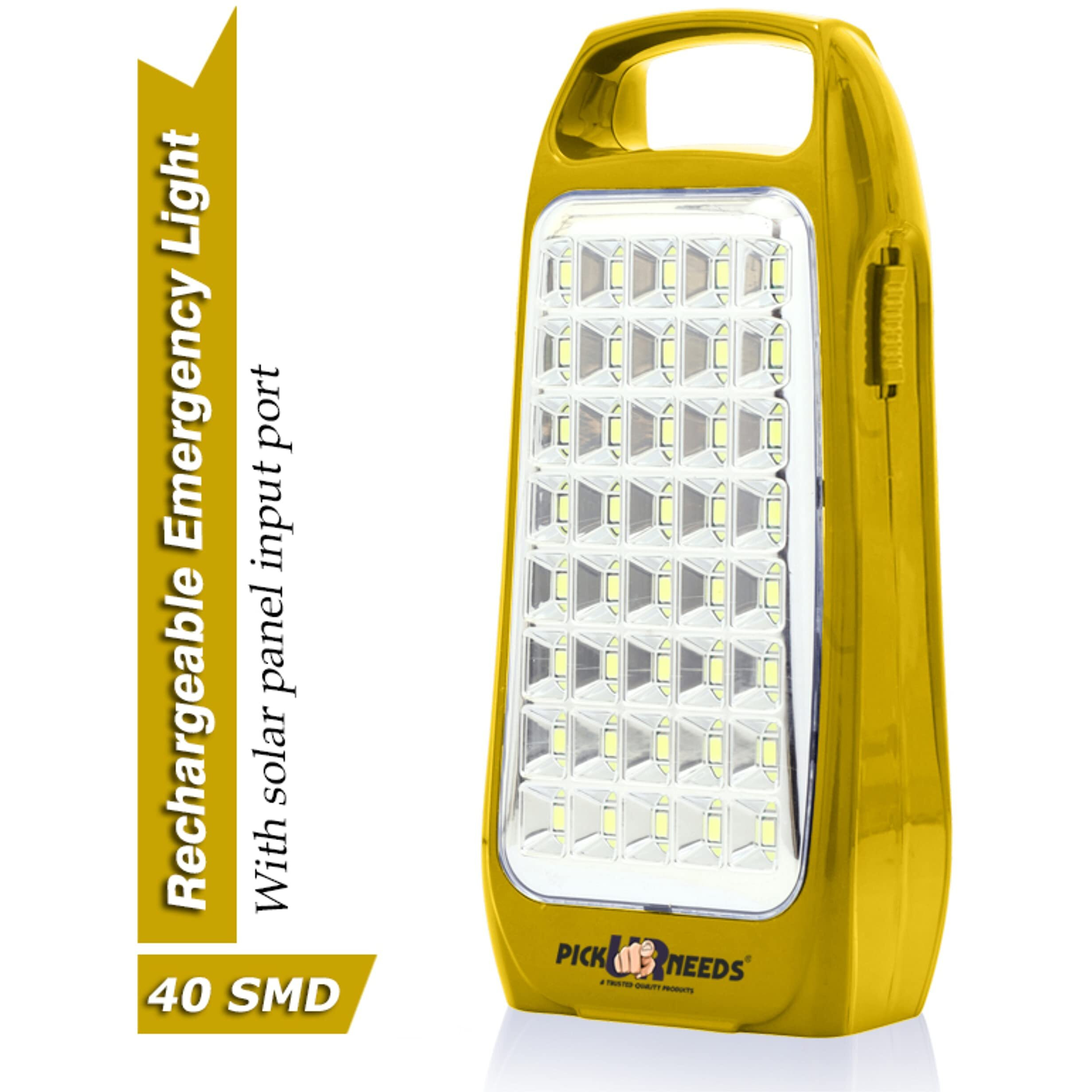 Pick Ur Needs Home Emergency Light Rechargeable & Portable Bright 40 SMD LED Lantern Lamp (Led Yellow)