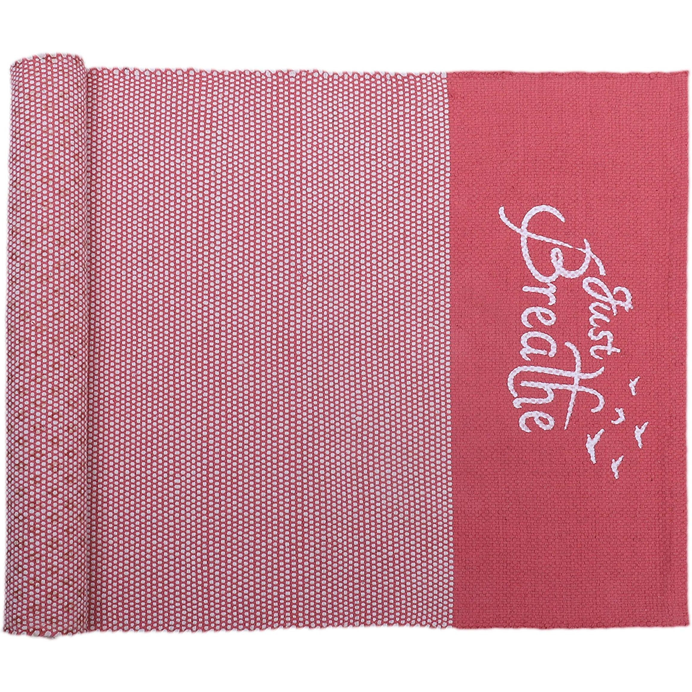 arka Premium Just Breathe Cotton Yoga Mat Non Slip Washable Natural 4mm | Yoga Mat for Women and Men | Cotton Yoga Mat | Yoga Mat | Yoga Mat for Men | Exercise Mat for Home Workout, Outdoors, Yoga, Fitness Eco Friendly Non Slip Anti Skid Gym Workout Yoga Mat for Women 4mm Thick Meditation and Exercise Cotton Yoga Mat