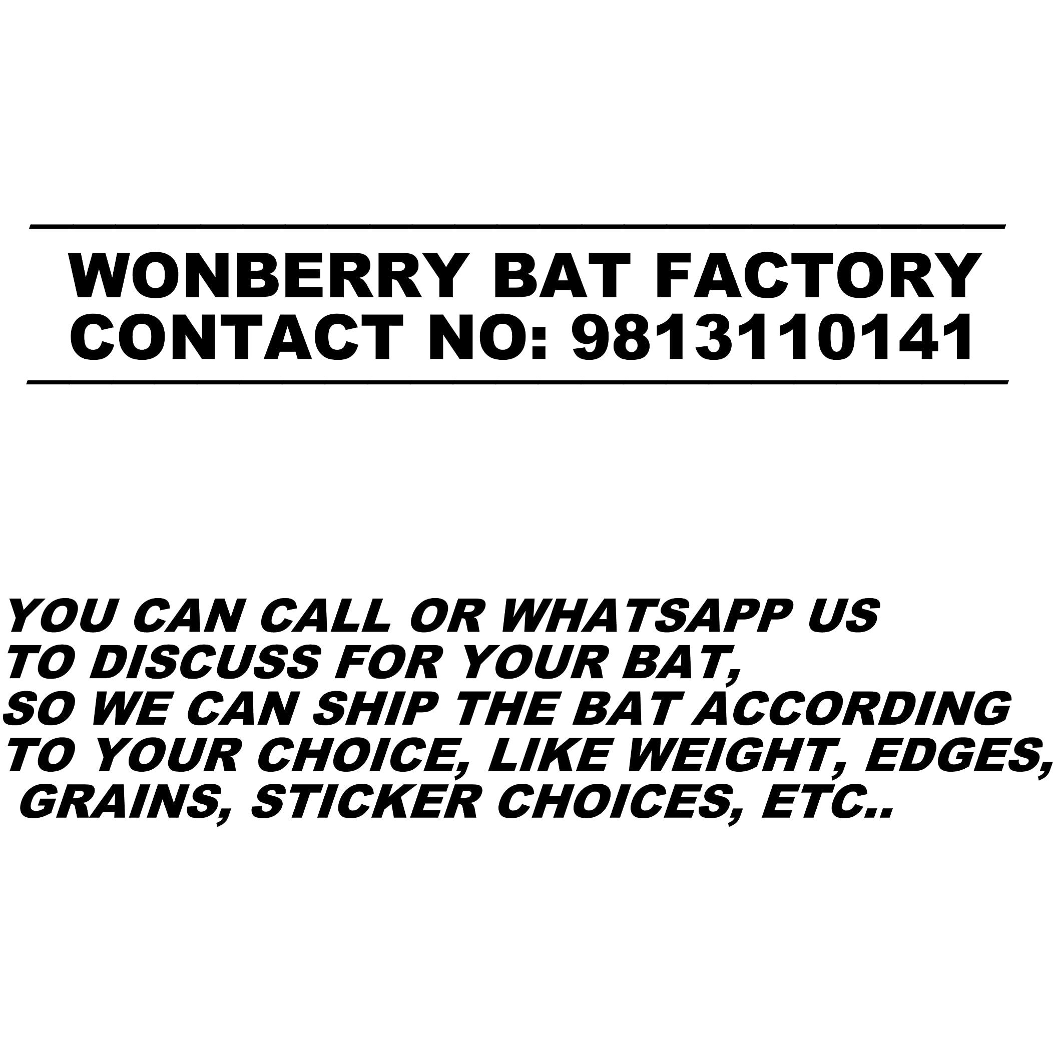Wonberry Knocked Big Edge T20 English Willow Cricket Bat Full SH
