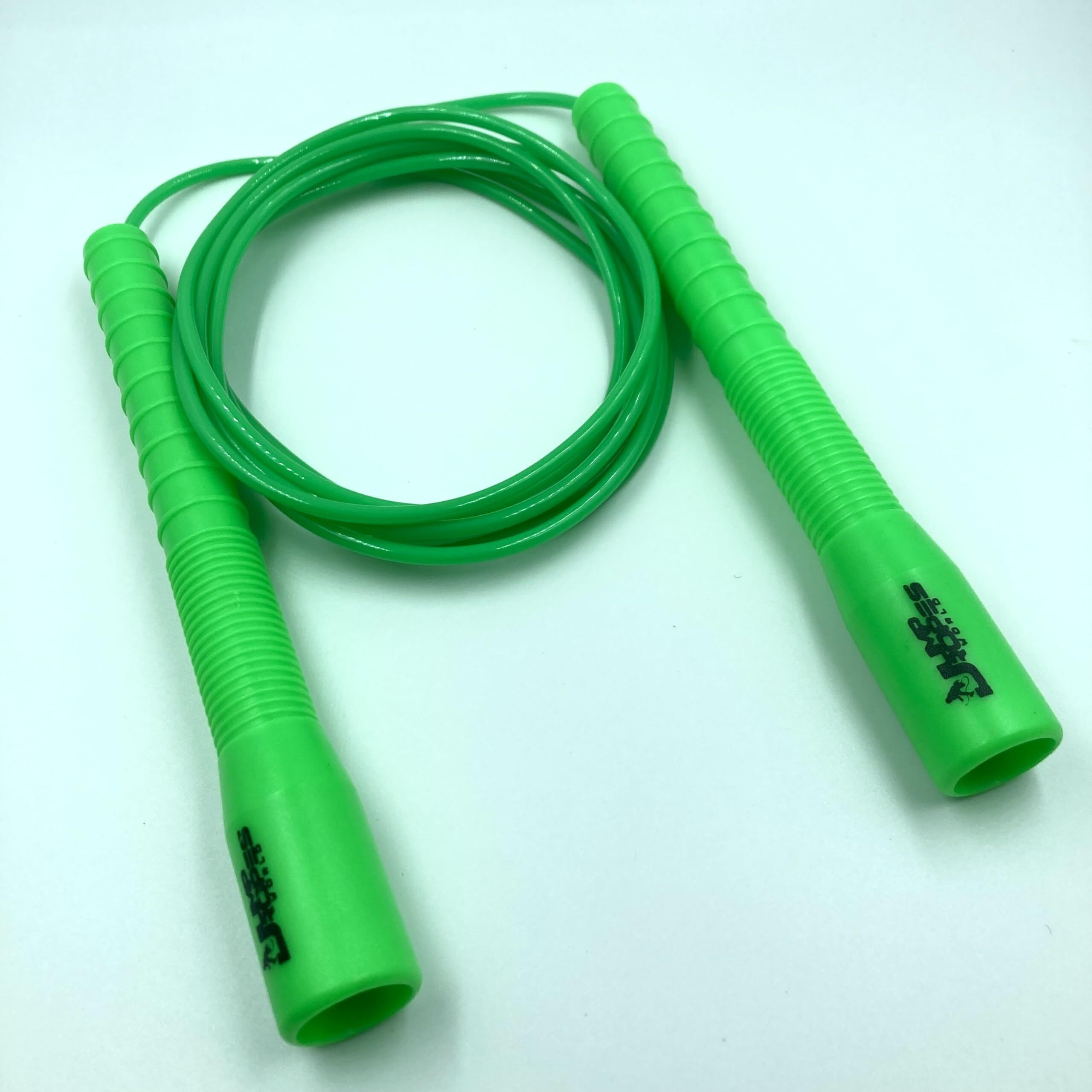 JUMP ROPES WORLD, LONG HANDLE 4MM | FREESTYLE ADJUSTABLE PVC | SKIPPING ROPE FOR MENS | (9ft, Green)