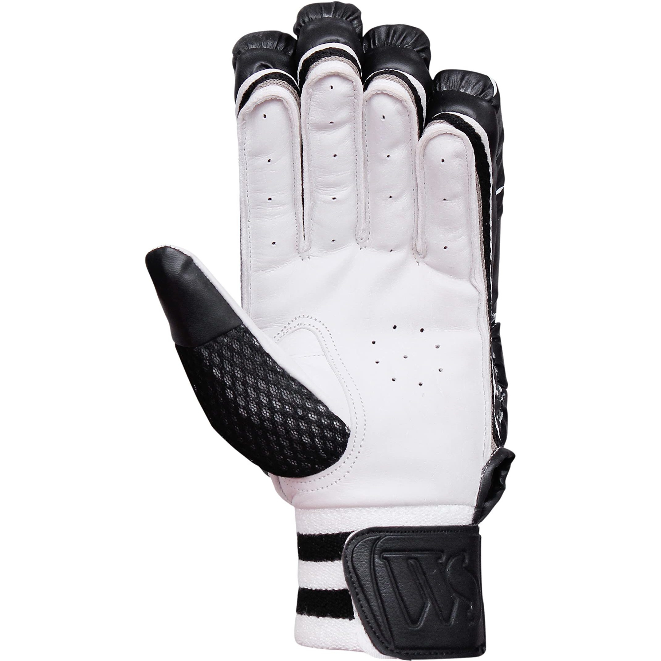 Whitedot Eleanor Cricket Batting Gloves||Suitable for Mens|Adult|Large Left Hand||Black