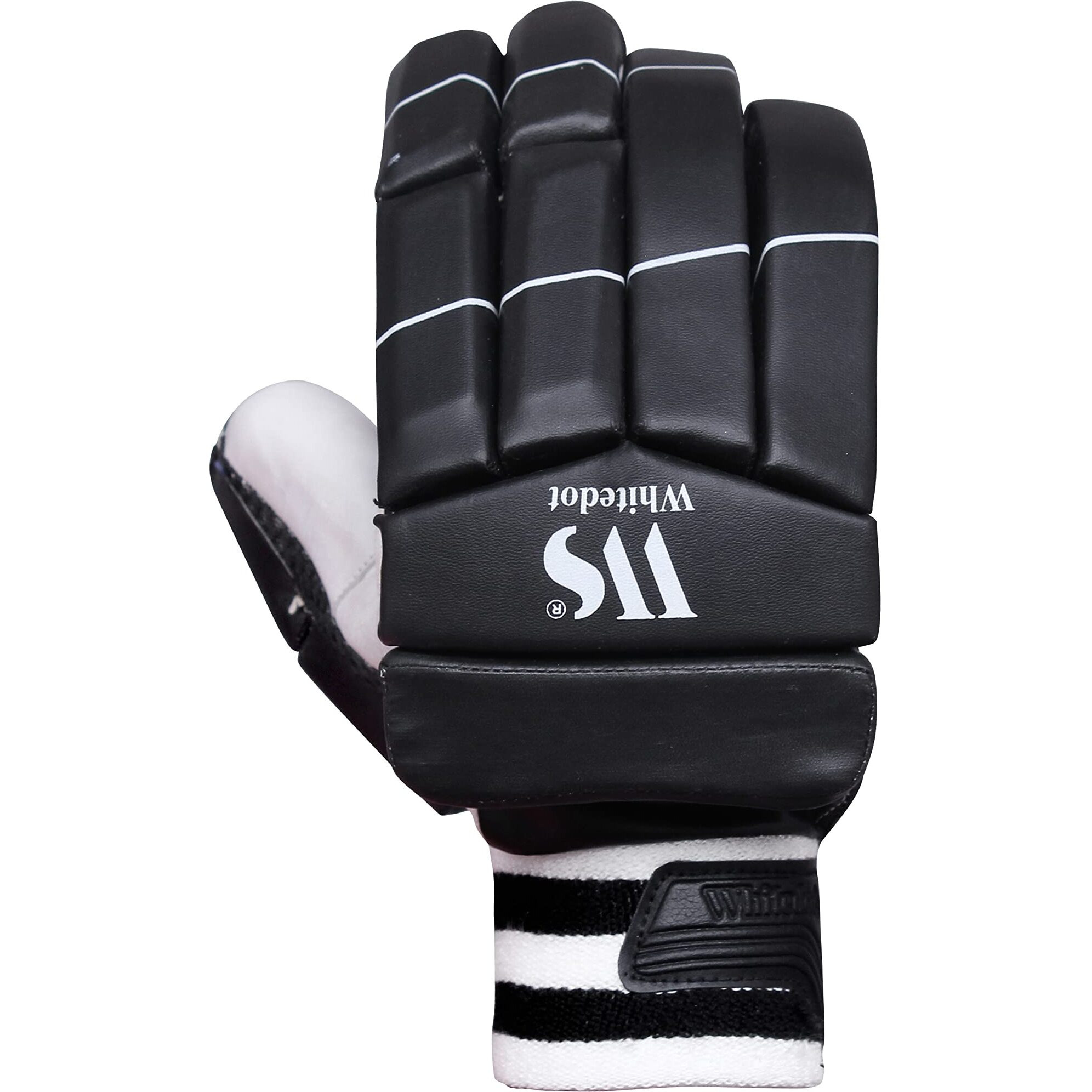 Whitedot Eleanor Cricket Batting Gloves||Suitable for Mens|Adult|Large Left Hand||Black