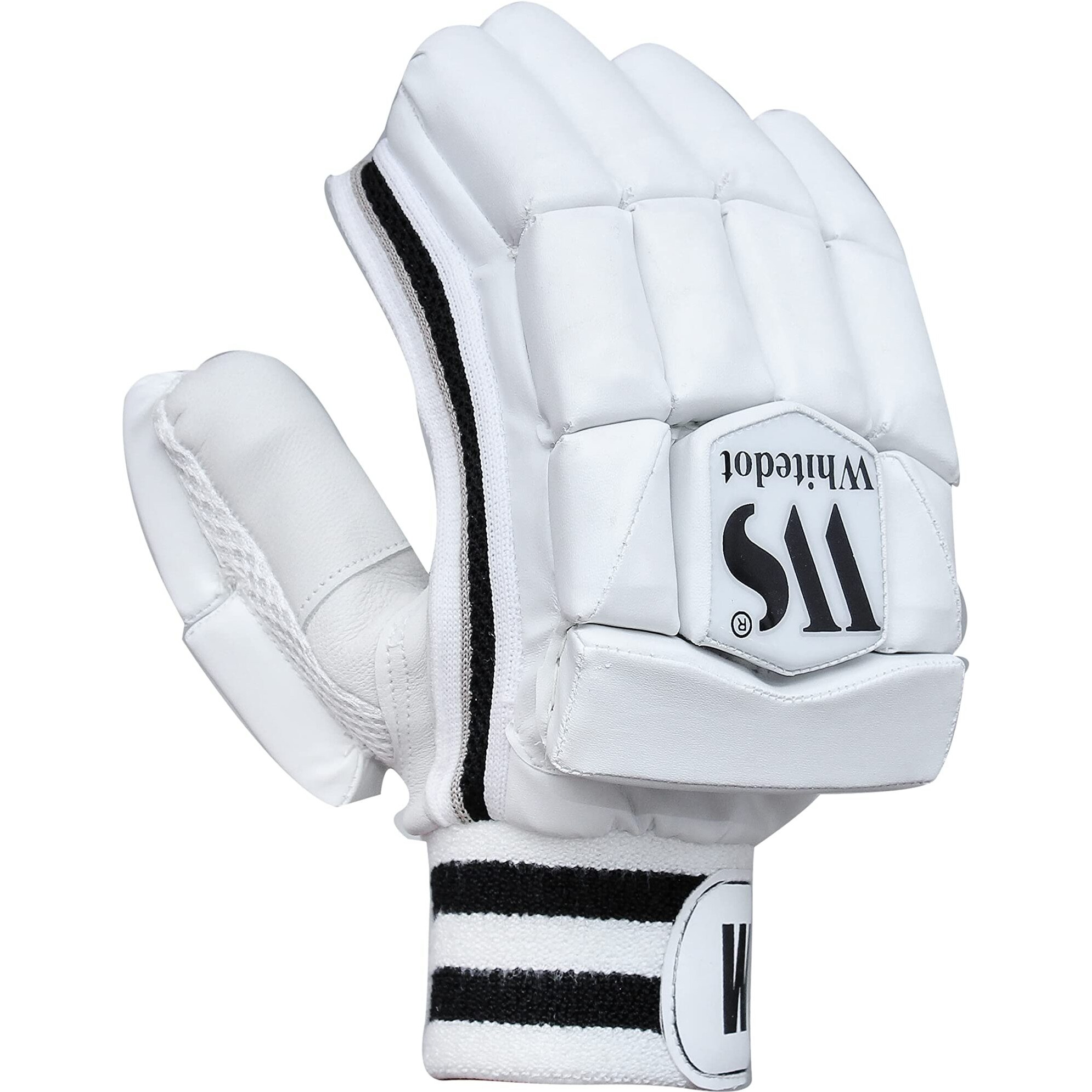 Whitedot Capital Cricket Batting Gloves||Suitable for Mens|Adult|Large Left Hand||White