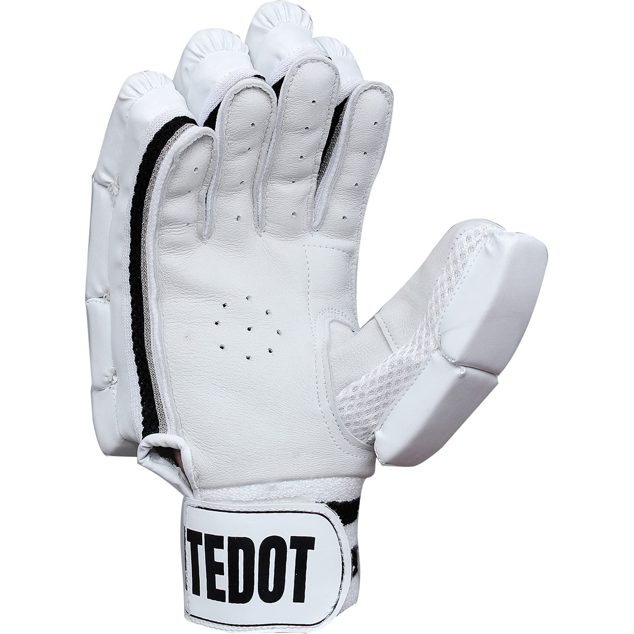 Whitedot Capital Cricket Batting Gloves||Suitable for Boys|Small Right Hand||White