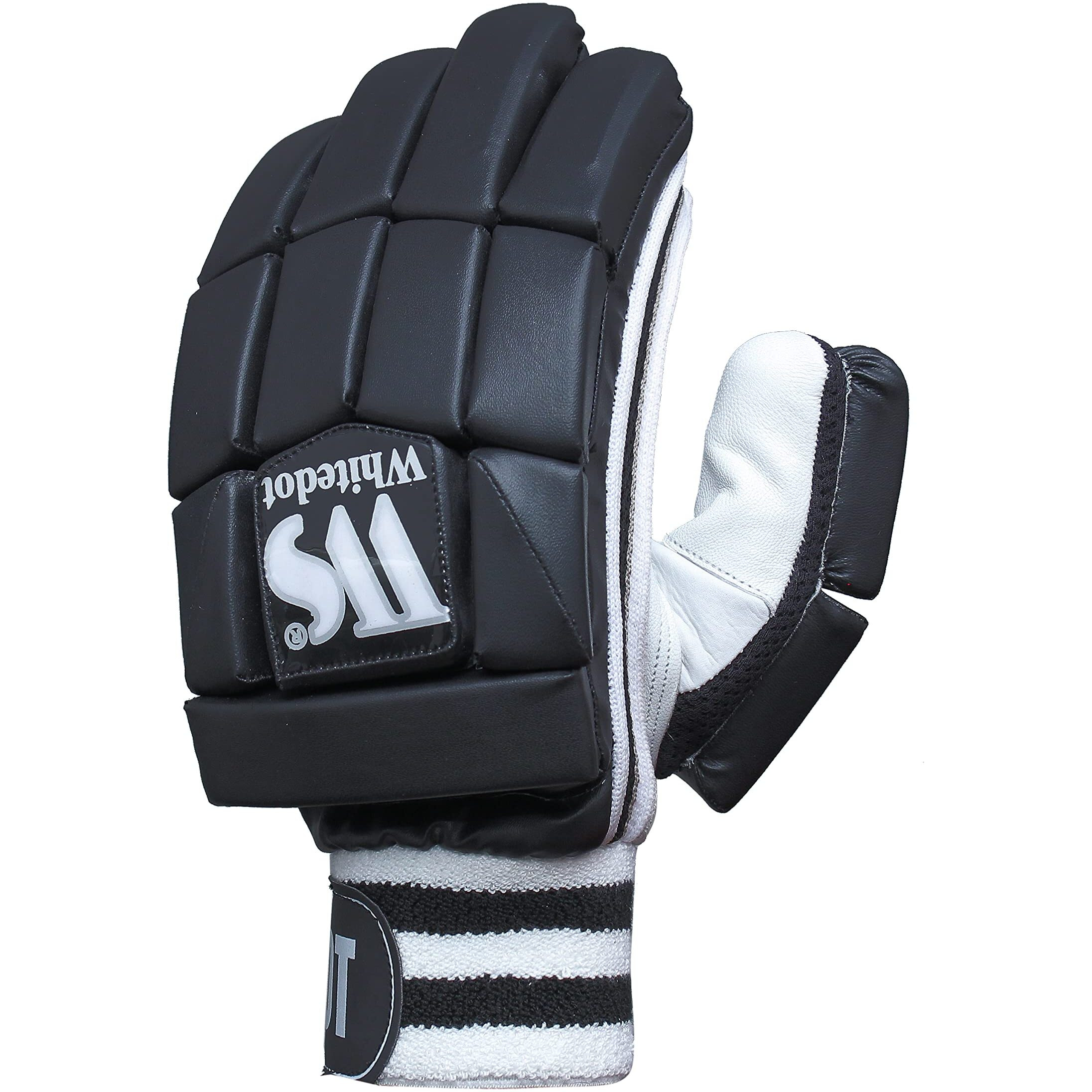 Whitedot Dot 2.1 Cricket Batting Gloves||Suitable for Mens|Adult|Large Left Hand||Black