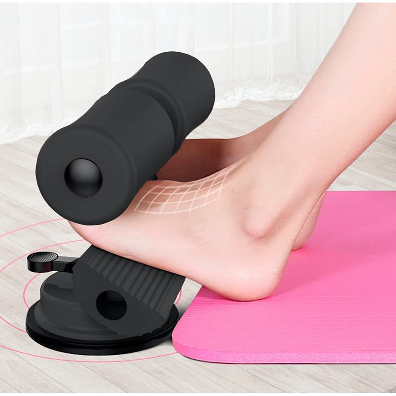 Pravyta Portable Sit-up Bar Workout Assistant Home Gym Office Healthy Abdomen Press Leg Support Abdominal Chest and arm Muscles Exercise Sit Up Stand Fitness Equipment for Women Men Lose Weight Stand