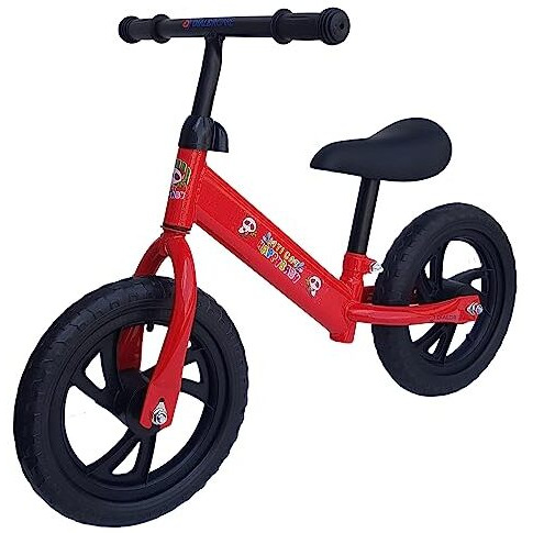 DIALDRCARE Kids Training Balance Bicycle for 1.5 to 3 Year Old Boys and Girls(Red Colour with Black Wheel)
