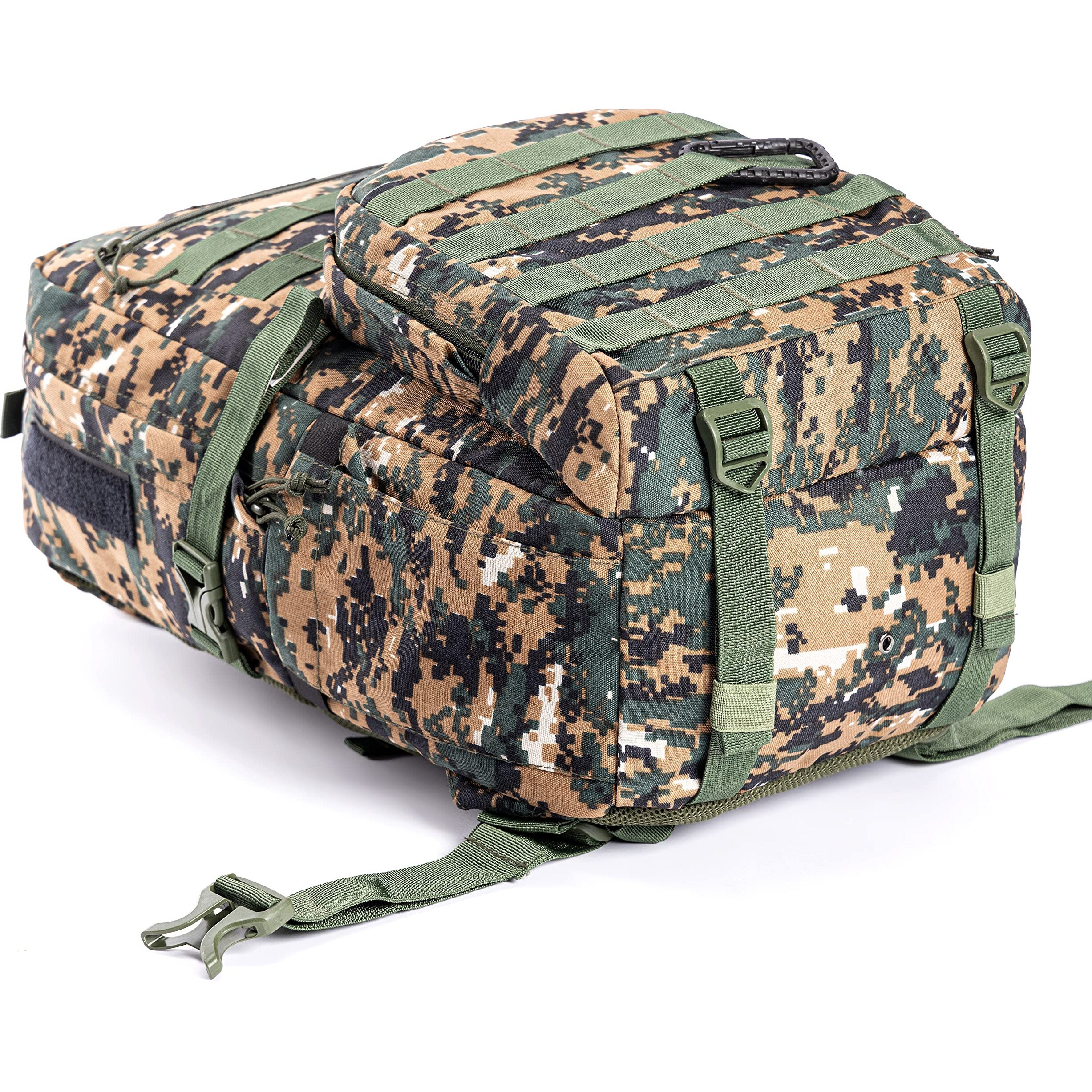 Tripole Captain 25 Litres Tactical Backpack with MOLLE Webbing and Carabiner (Digital Camouflage)