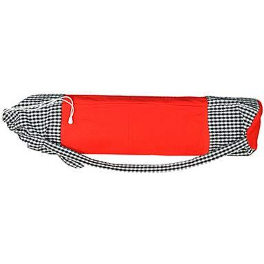 alemah Cotton Yoga Workout Mat Holder Cover Carry Bag only, with Draw String and Shoulder Strap 28  Length x 6  Dia, Red (Pack of 1 Piece).