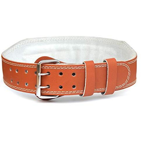 Kobo WTB-02 4  Leather Support Olympic Leather Weight Lifting Belt for Men and Women 4 Inch Back Support for Lifting, XL (Tan)