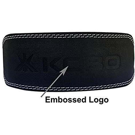 Kobo WTB-02 4  Leather Weight Lifting Belt Leather Support Olympic Weight Lifting Belt for Men and Women 4 Inch Back Support for Lifting, Medium (Black)