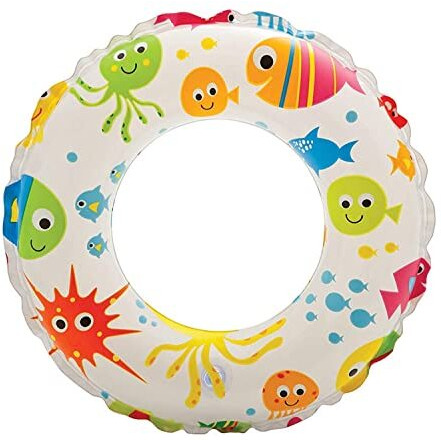Mamadev- Pool Party Adjustable Float Inflatable Swim Vest Safety Swimming Ring for Girls and Boys Swimming Ring Swim Tube(6-10 Year)(Size - 24  inch)(Multi Color)(1 PIS)