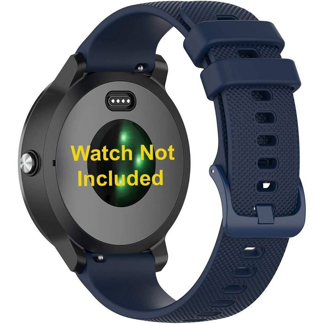 Zitel Bands Compatible with Garmin Forerunner 245 245 Music, 645 645 Music, 55 158, Vivoactive 3, Venu Sq, Vivomove HR, Approach S40 S42 S12 - Soft Silicone 20mm Strap (Blue)