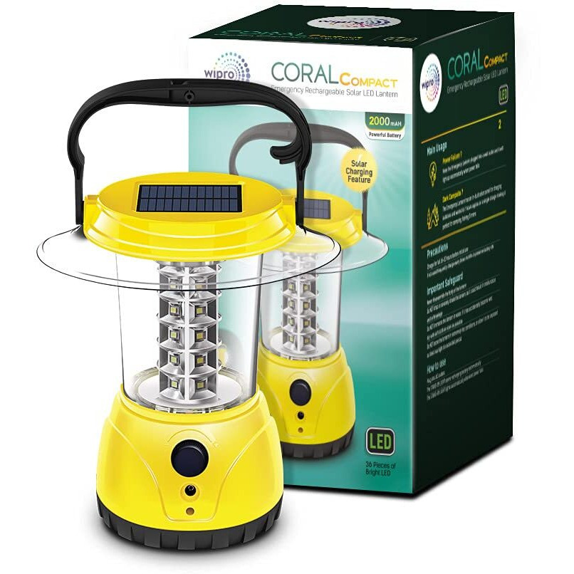 wipro Coral Compact Torch, Yellow, Standard (E10014)
