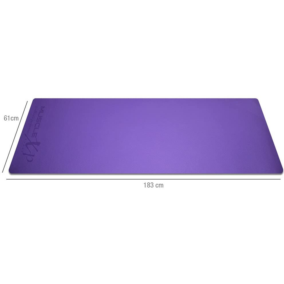 MuscleXP Yoga Mat for Women and Men with Cover Bag, Superior EVA Material, 6mm Extra Thick Exercise mat For Home Exercise, Anti Tear Anti Slip For Home & Gym Use (Purple)
