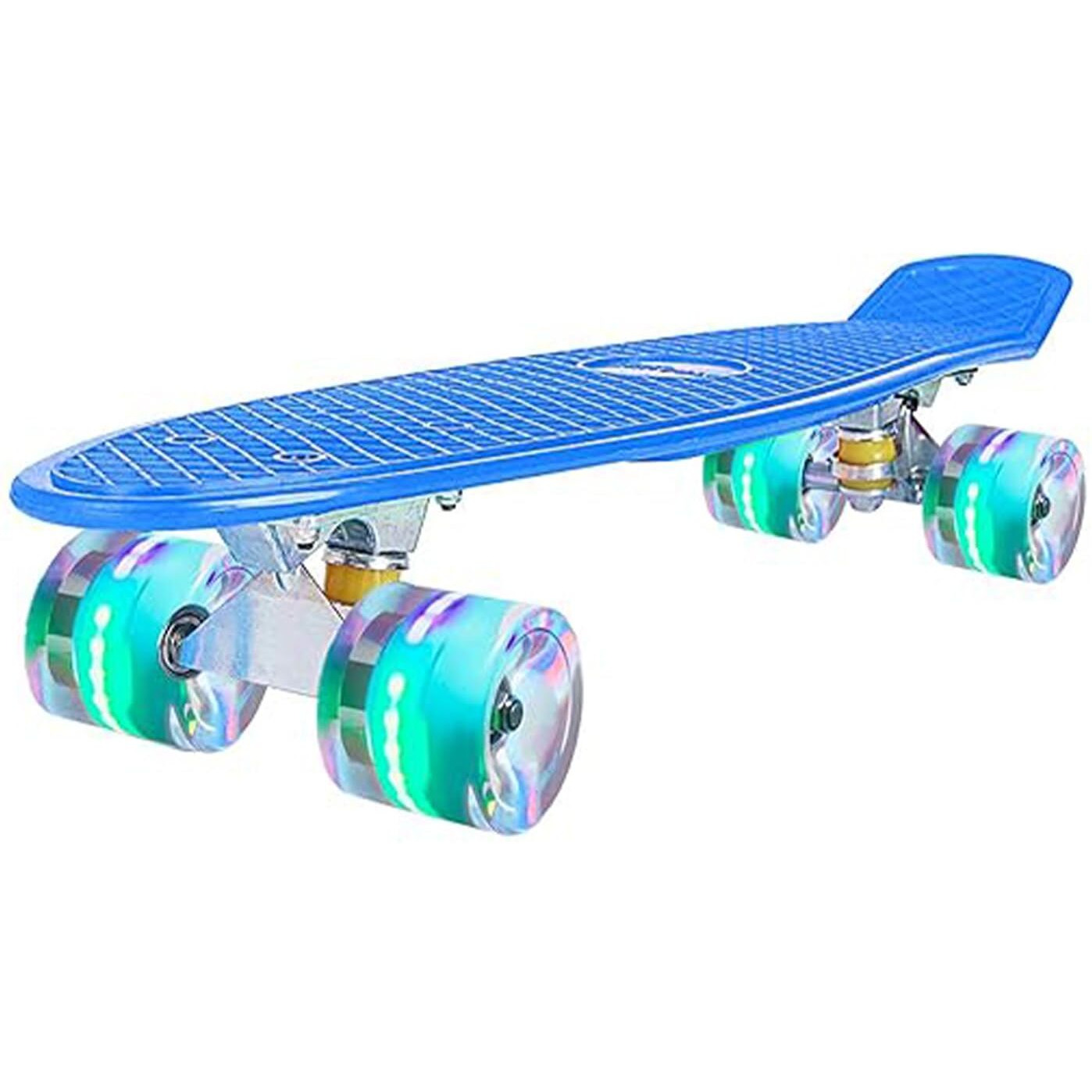 STRAUSS Cruiser PW Skateboard | Penny Skateboard | Casterboard | Hoverboard | Anti-Skid Board with ABEC-7 High Precision Bearings | Ideal for All above 8 Years | 22 X 6 Inch,(Blue)