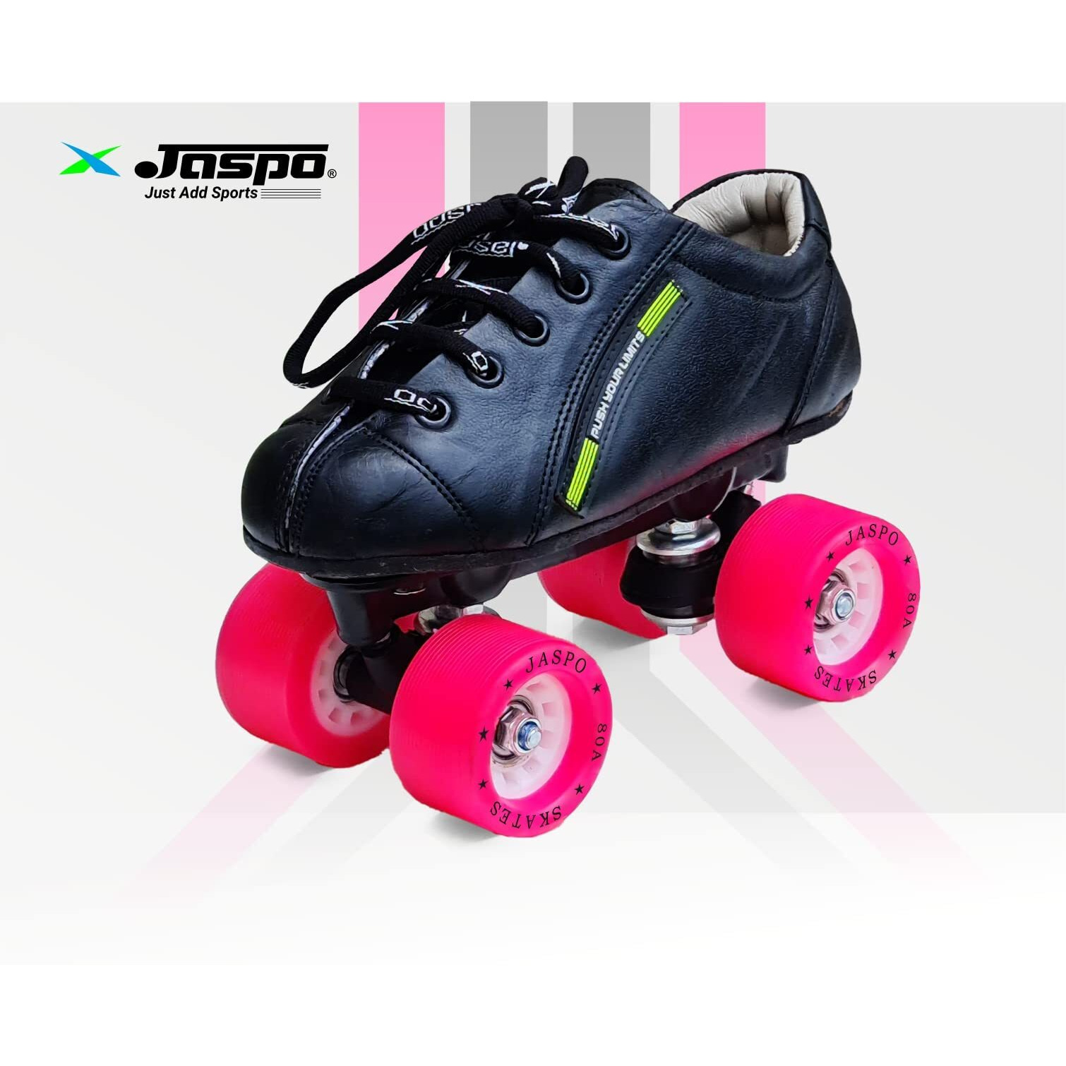 Jaspo Skater Girl Eco Shoe Skate Combo (Shoe Skates+ Helmet+Knee+Bag) (Size-4 UK (Age 10-11 yrs), Skater Girl ECO)