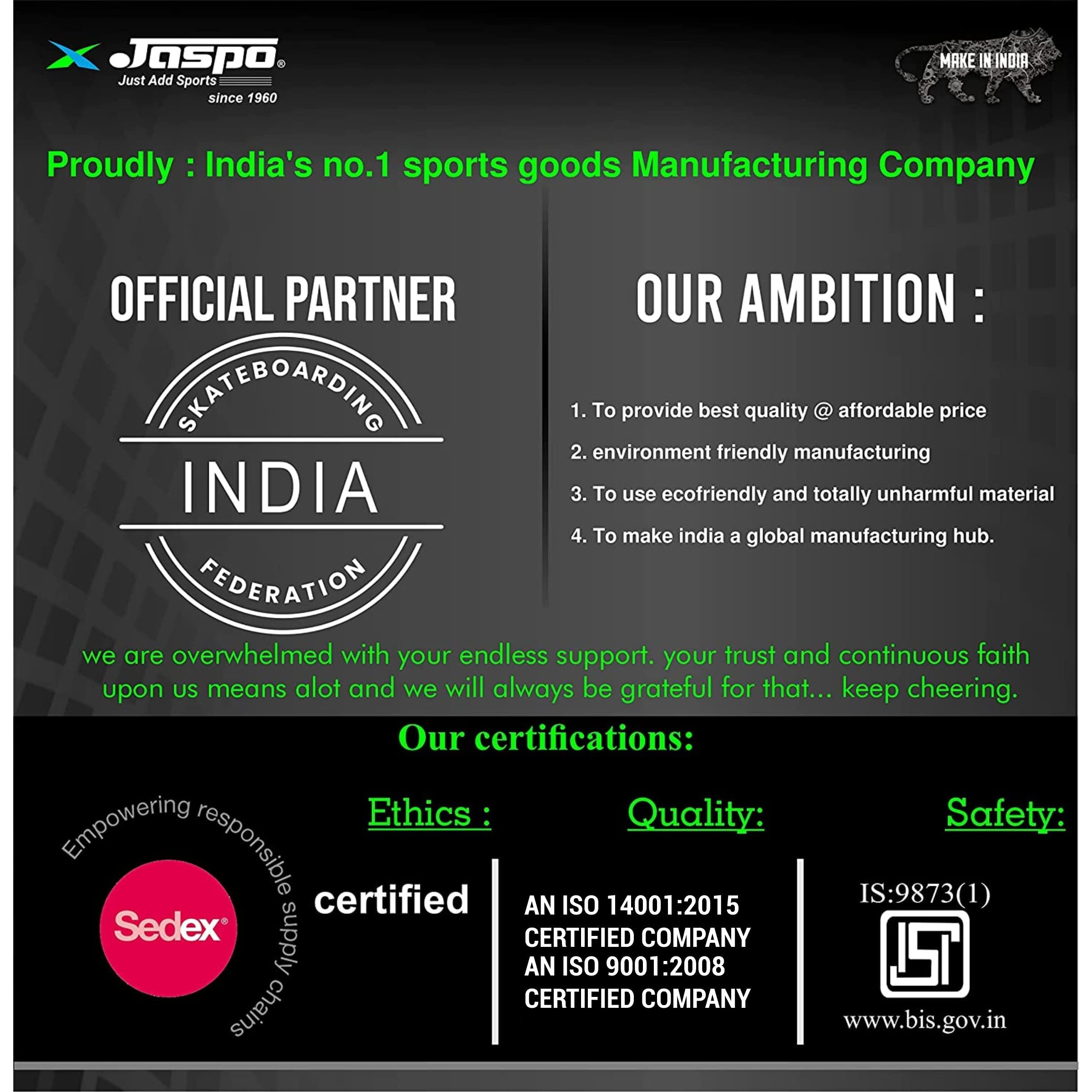 Jaspo Hyper-X Green-Black Intact Shoe Skate Combo(Shoe Skate+ Knee Guard+ Elbow Guard+ Helmet+ Bag) (4 UK (Foot Length 24.4 cms)