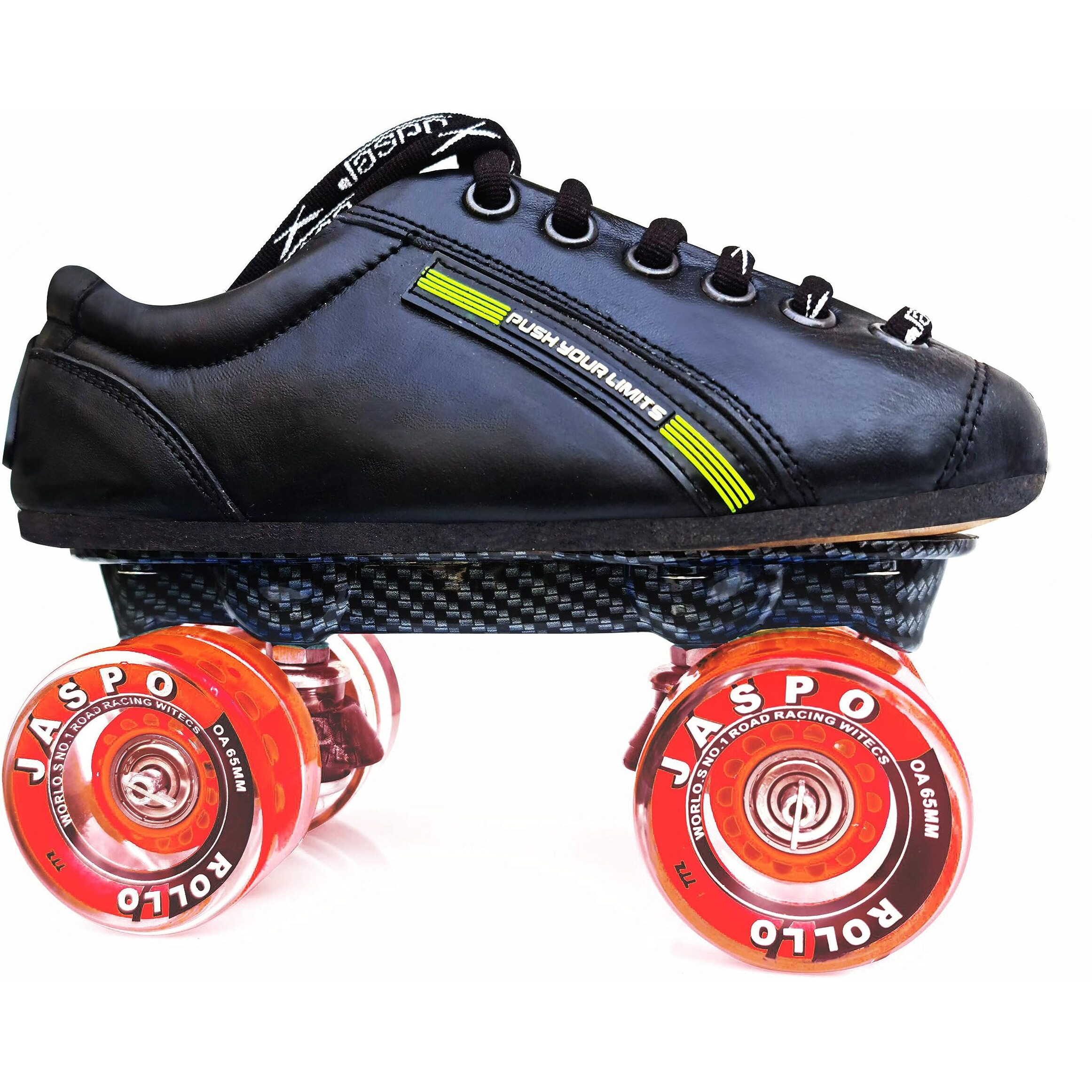 Jaspo Hyper-X Orange-Black Intact Shoe Skate Combo(Shoe Skate+ Knee Guard+ Elbow Guard+ Helmet+ Bag) (5 UK (Foot Length 24.5 cms)