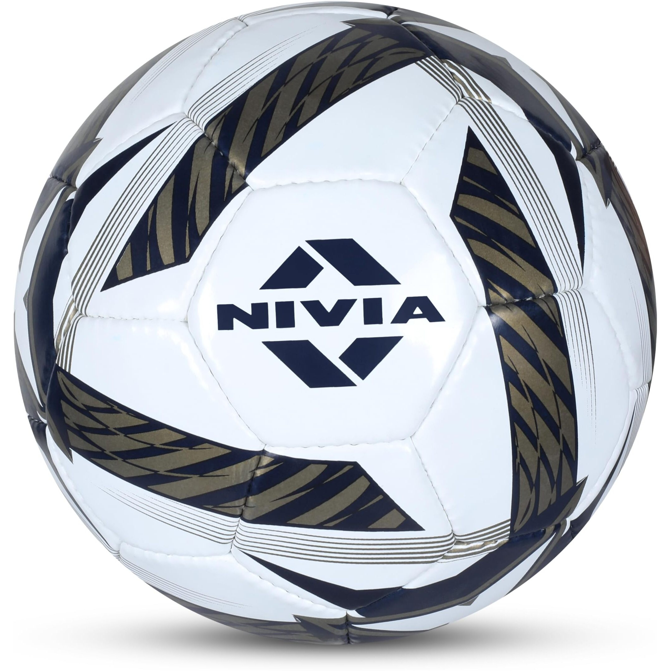 Nivia Combo Shining Star Football (Black & White, Size - 5) with Ball Pump
