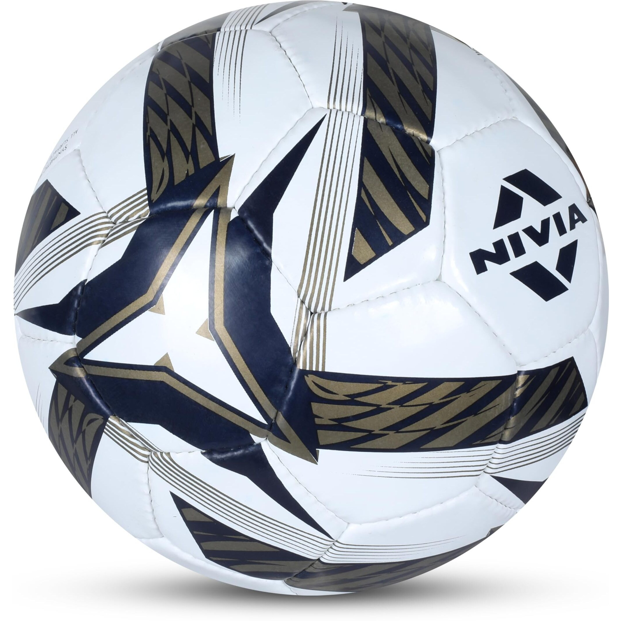 Nivia Combo Shining Star Football (Black & White, Size - 5) with Ball Pump