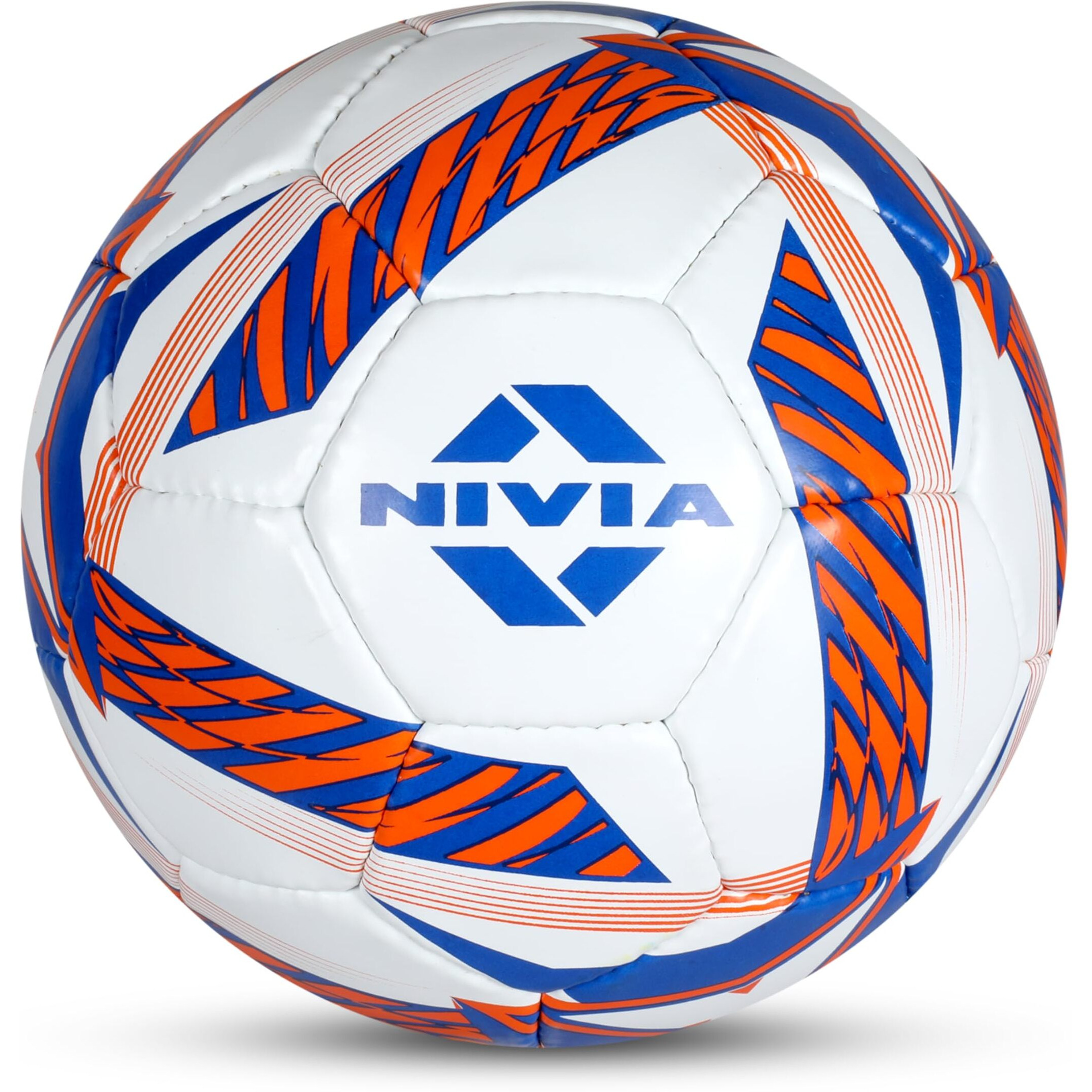 Nivia Combo Shining Star Football (Orange, Size - 5) with Ball Pump