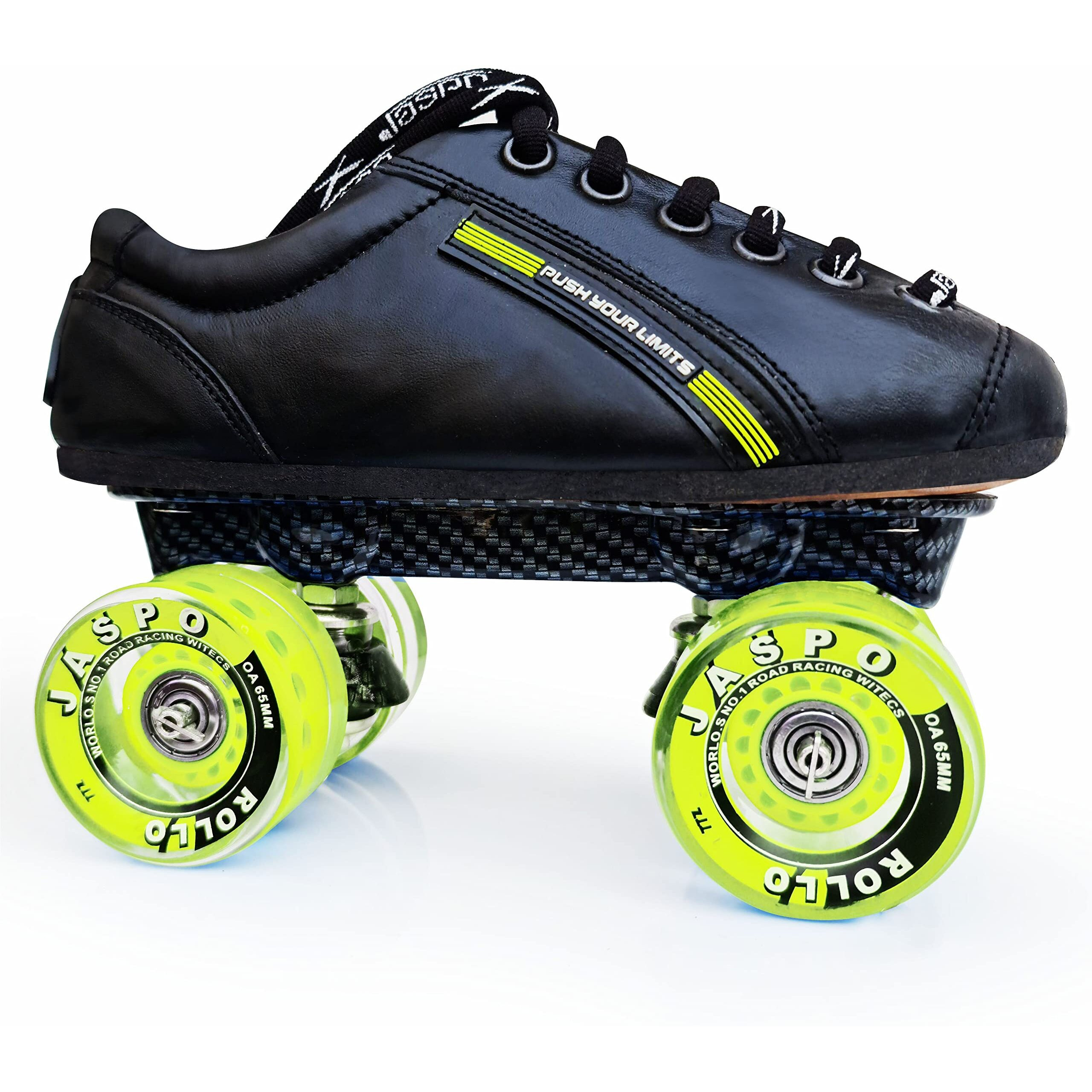 jaspo pro Hyper Quad Shoe Skates (5 UK(Foot Length 25 cms), Yellow)