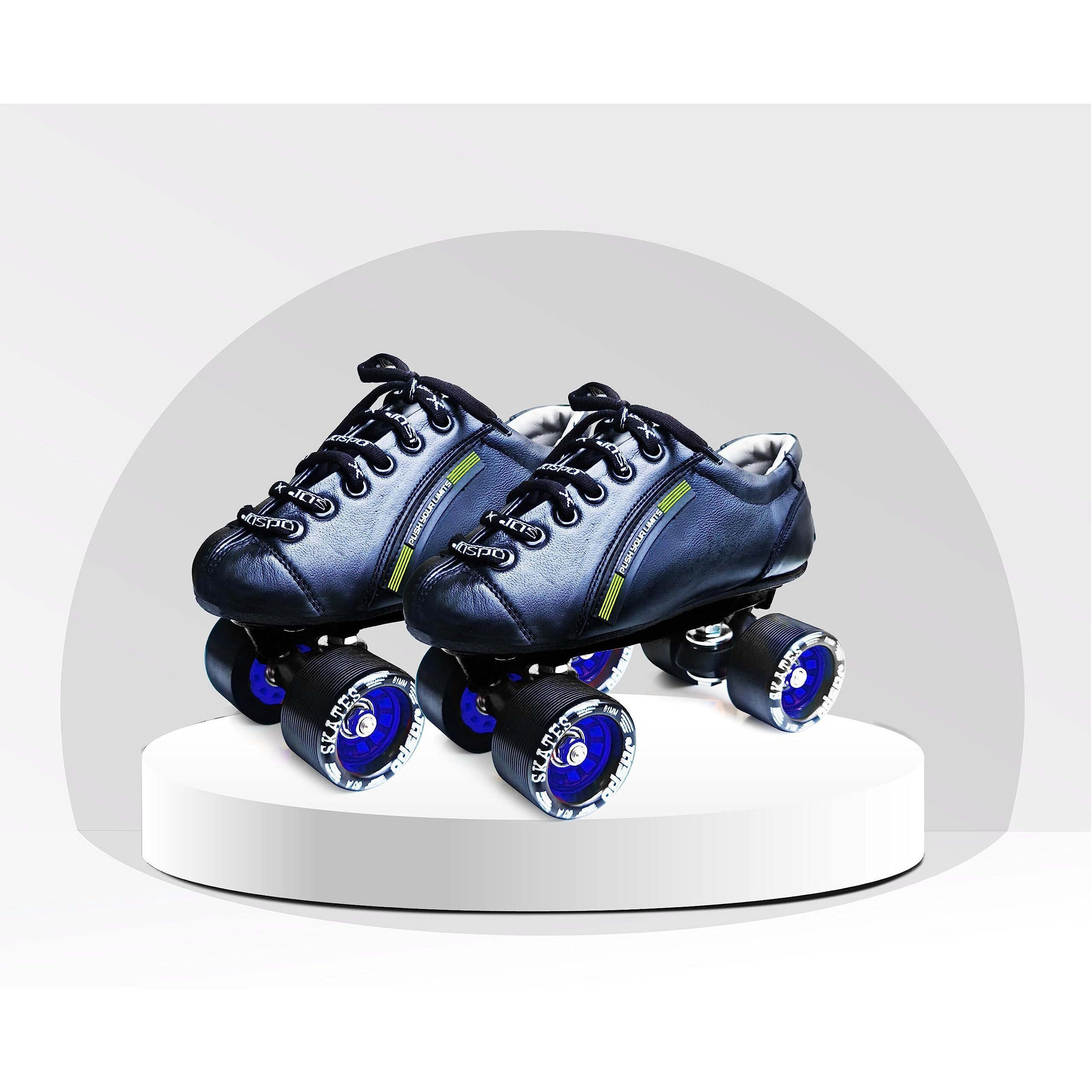 Jaspo Hail Stone Eco Shoe Skate Combo (Shoe Skates+ Helmet+Knee+Bag) (Size-4 UK (Age 10-11 yrs))