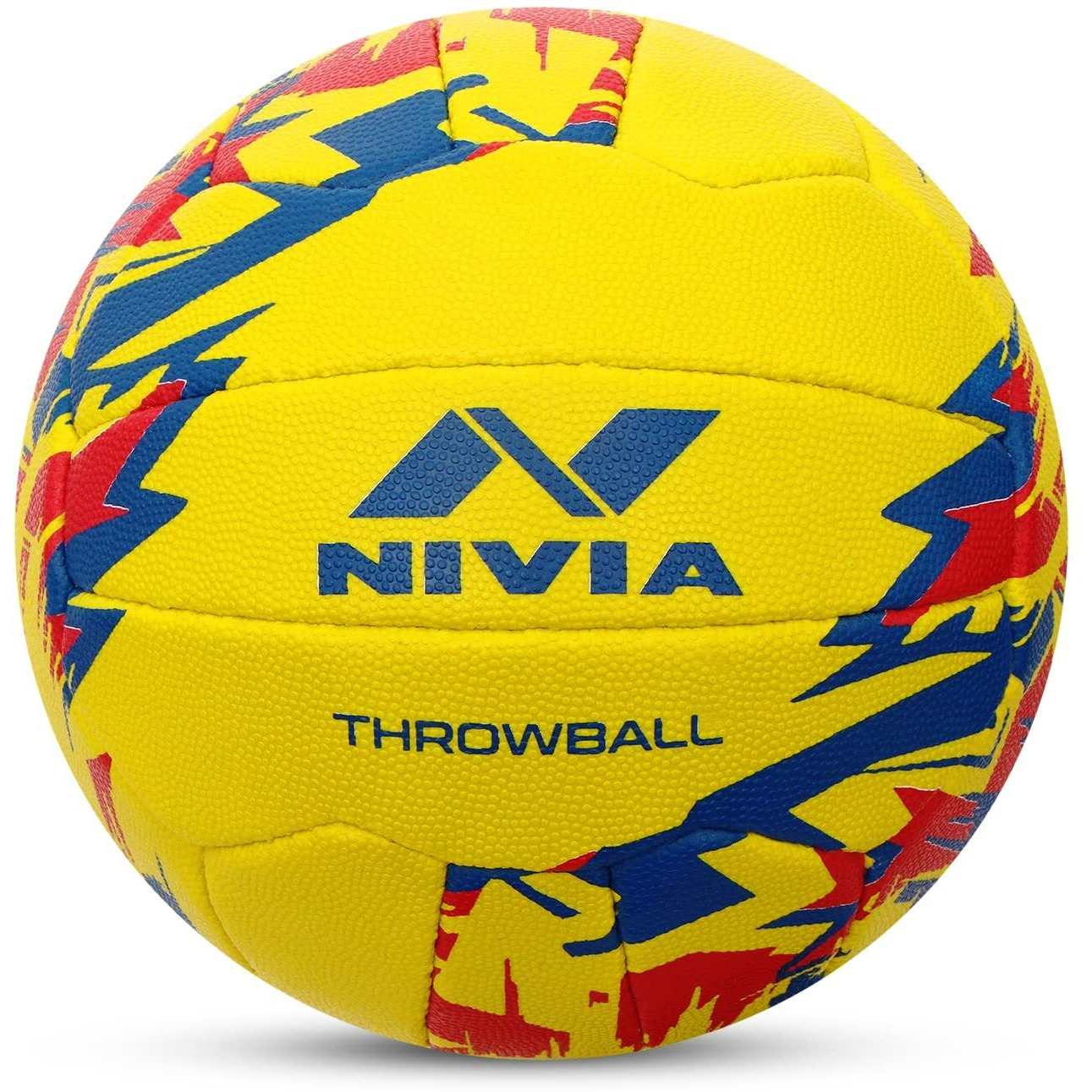 Nivia Rubber Throw Ball, Size 5 (Yellow Red), Throwball