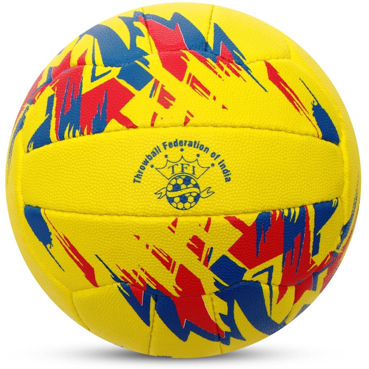 Nivia Rubber Throw Ball, Size 5 (Yellow Red), Throwball
