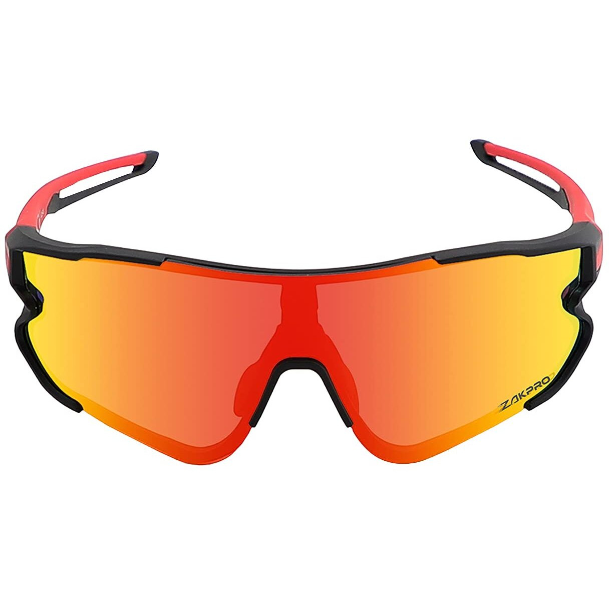 ZAKPRO Unisex Professional Outdoor Sports Cycling Polarized Coloured Riding Sunglasses UV Protected with Myopia TR90 Quality Frame Bright Red (Large)