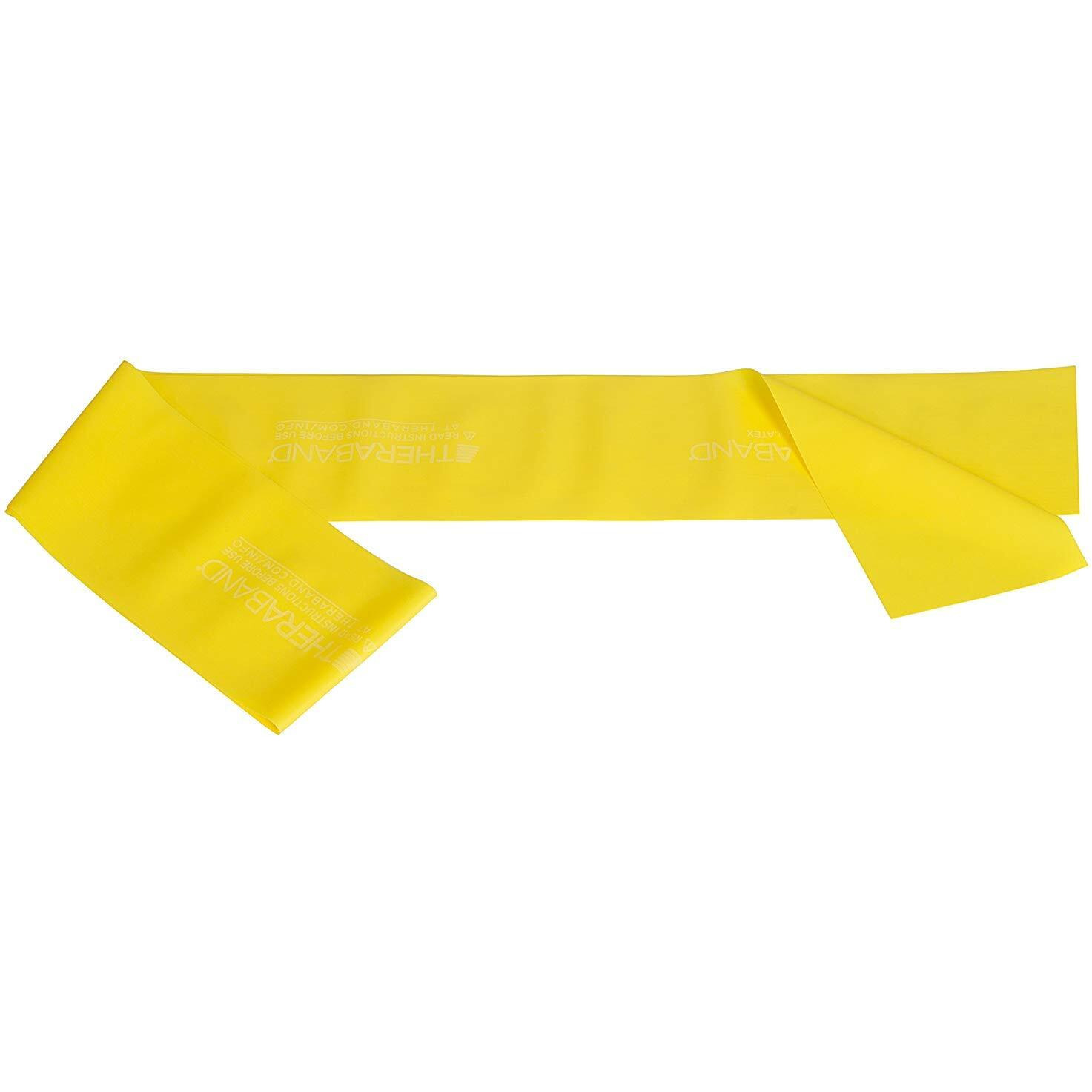 TheraBand Resistance Exercise Band for Heavy Workout Gym Yoga and Physical Therapy- Yellow