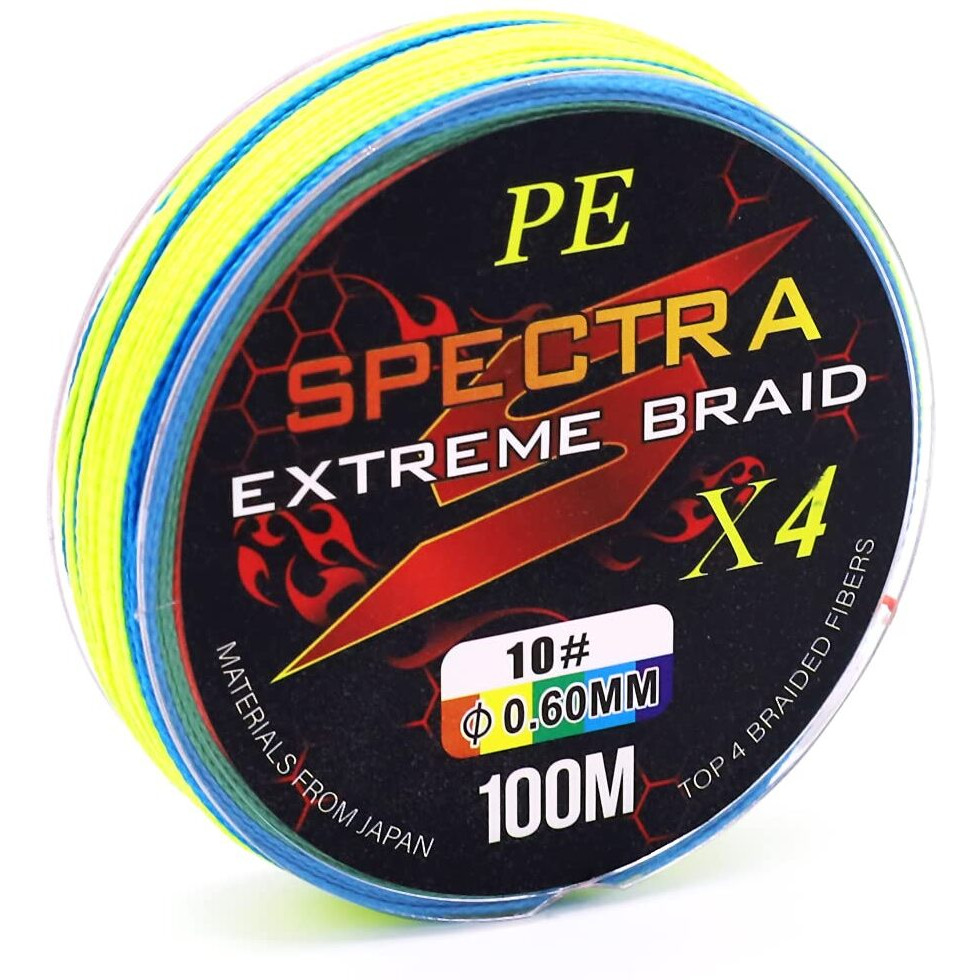 Proberos Fishing Line Super Strong 0.6MM 110LB(50KG) 100M PE 4 Strands Monofilament Braided Fishing Line Angling Accessory, Durable Fishing Wire
