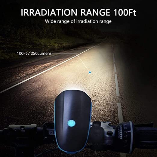 Outdazzle 2-in-1 Rechargeable - Cycle Light (3 Modes) - Cycle Light and Horn Cycle Lights Rechargeable Waterproof (140 dB) - Cycle Light with Horn Cycle LED Front Light (Multicolor)