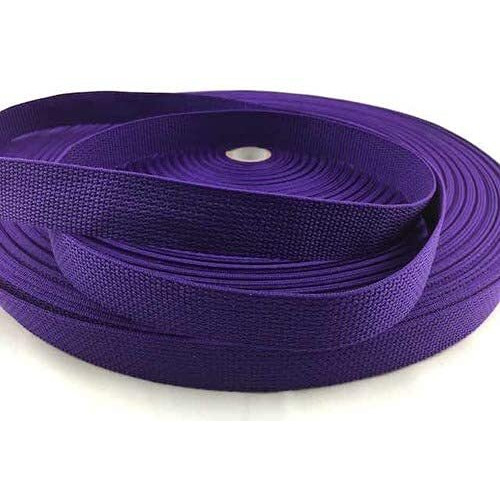 Packard Polypropylene Tape (10 Meter Length x 1 Inch Width 0.7mm Thickness) Nylon Canvas Webbing 1-inch Wide for Collars, Leashes, Diving Gear, Sports Gear, Bag Belt, Hiking, DIY Projects (Purple)