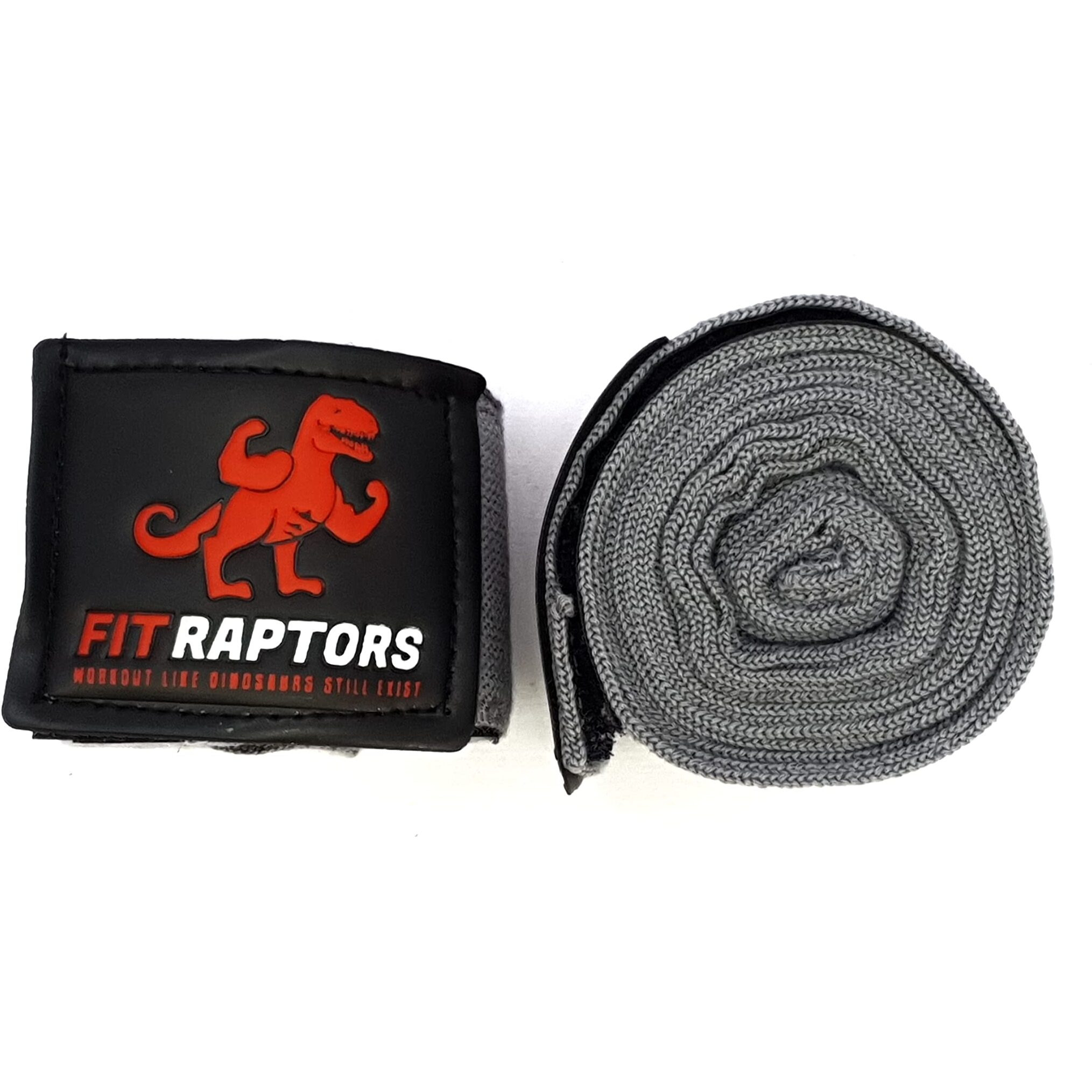 FitRaptors Cotton Boxing Hand Wrap with Thumb Loop for Men & Women Gym Accessories and Fitness Support Gloves Straps with Premium Velcro for Better Stability and Grip (4.5 Meters, Grey)