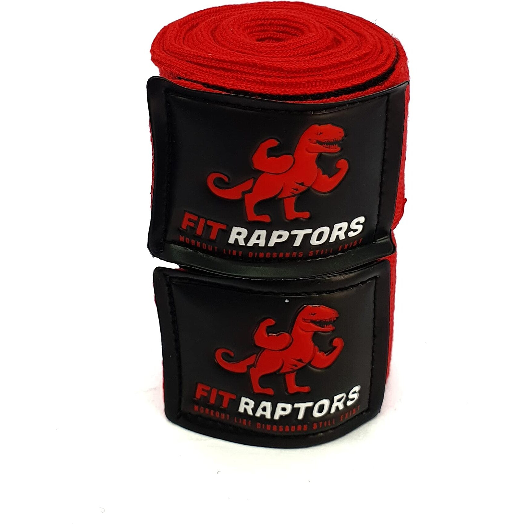 FitRaptors Cotton Boxing Hand Wrap with Thumb Loop for Men & Women Gym Accessories and Fitness Support Gloves Straps with Premium Velcro for Better Stability and Grip (4.5 Meters, Red)