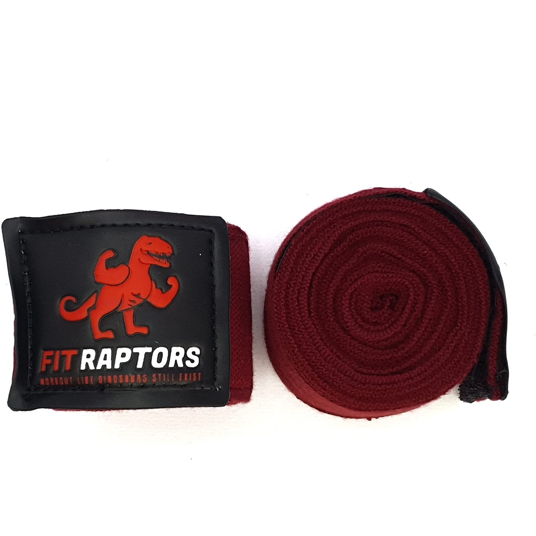 FitRaptors Cotton Boxing Hand Wrap with Thumb Loop for Men & Women Gym Accessories and Fitness Support Gloves Straps with Premium Velcro for Better Stability and Grip (4.5 Meters, Maroon)