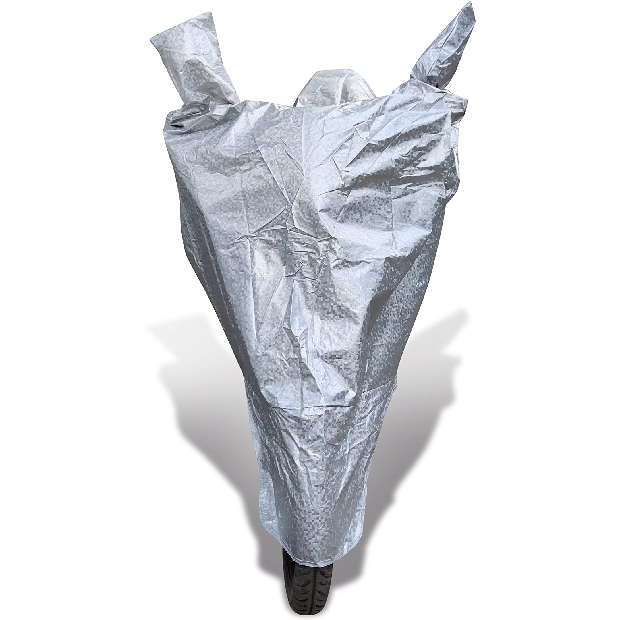 Auto Hub Hero HF Deluxe AHo Bike Cover Waterproof HF Deluxe AHo Bike Cover Bike Cover HF Deluxe AHo Waterproof HF Deluxe AHo Body Cover Bike Body Cover HF Deluxe AHo (Checked Silver)