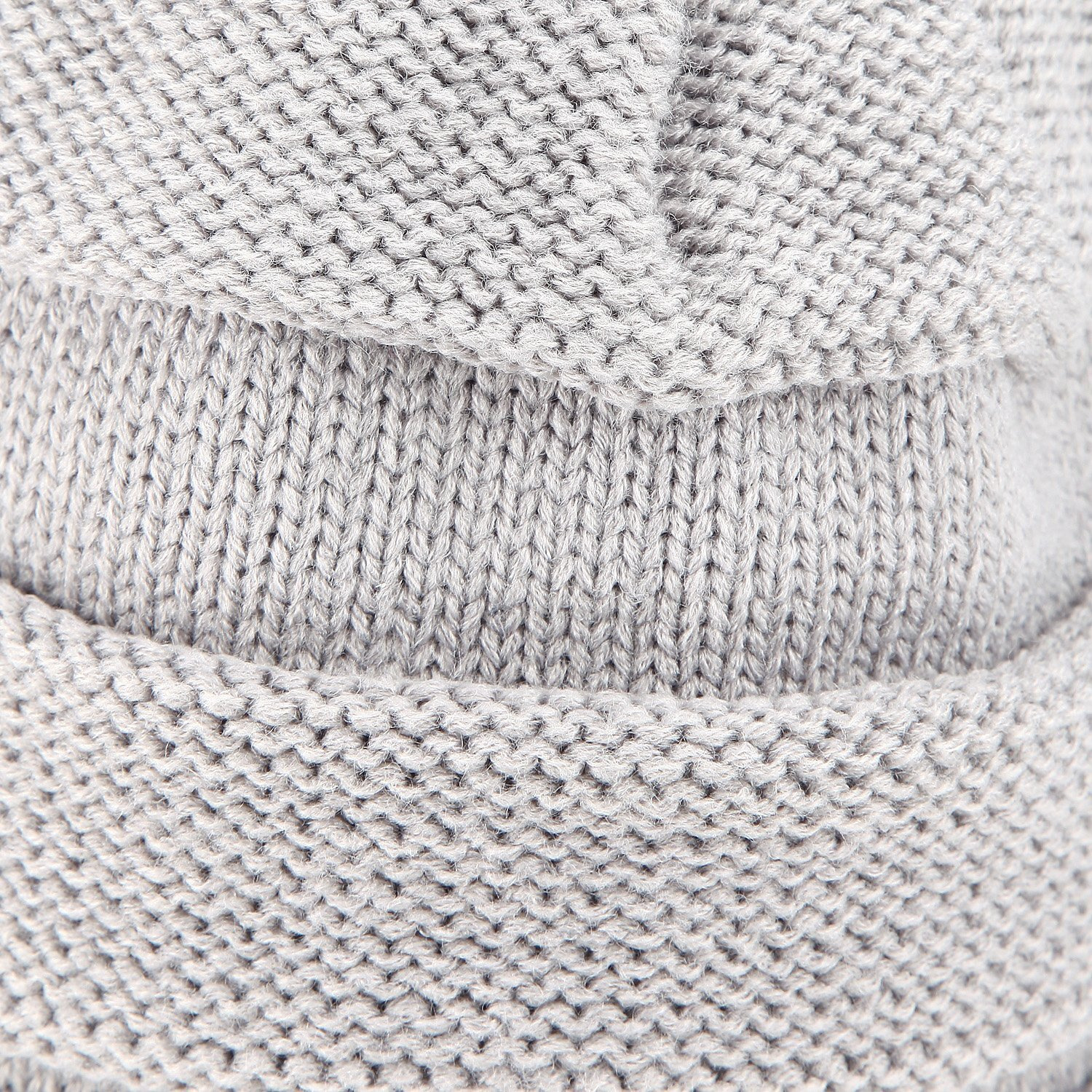 FabSeasons Unisex Smoke Grey Acrylic Woolen Slouchy Beanie and Skull Cap for Winters