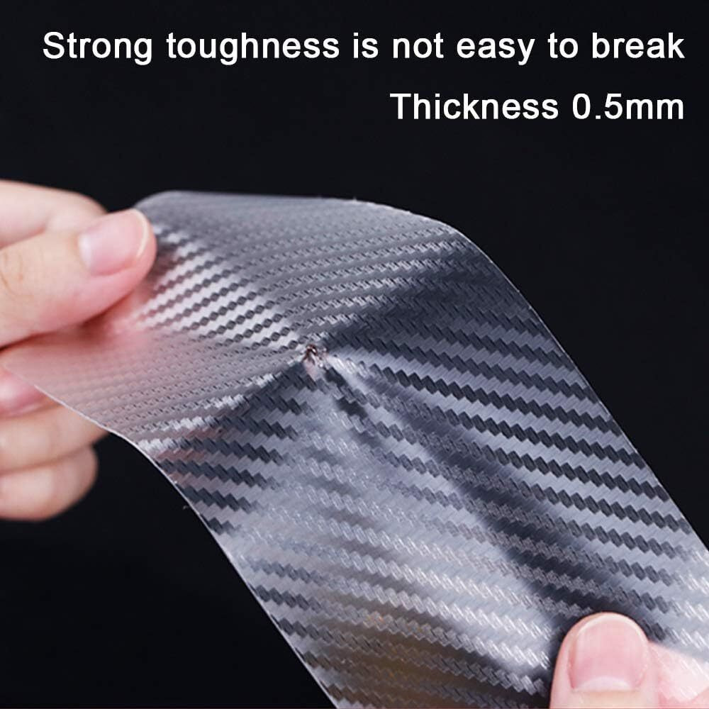 Sounce High Gloss Anti Scratch Carbon Strips Fiber Protection Tape, Film Tape Car Door Edge Guard Sticker Universal Car Door, Bumper Protector Strip (2 Inches) - Transparent
