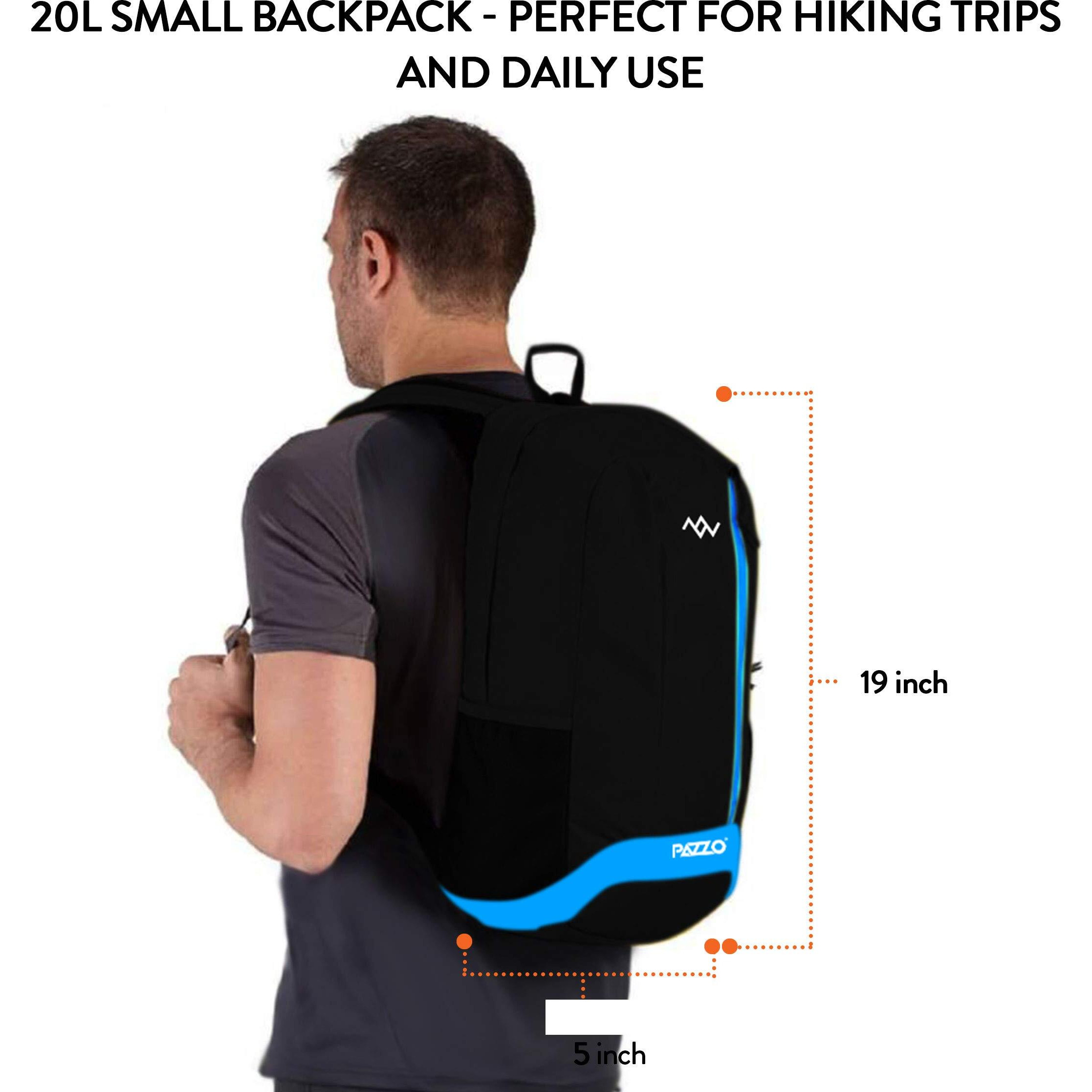 PAZZO Sky 20L Water Resistant Travel Hiking Bag Daypack for Trekking Camping Outdoor Mini Backpack