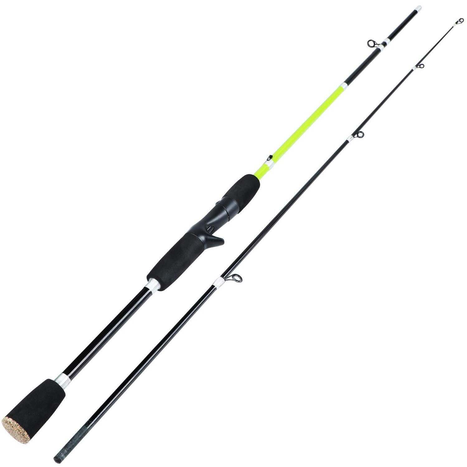 Sougayilang Fishing Rods Graphite Lightweight Trout Rods 2 Pieces EVA Handle Crappie Spinning Rod-Spinning (Casting-5.9FT)