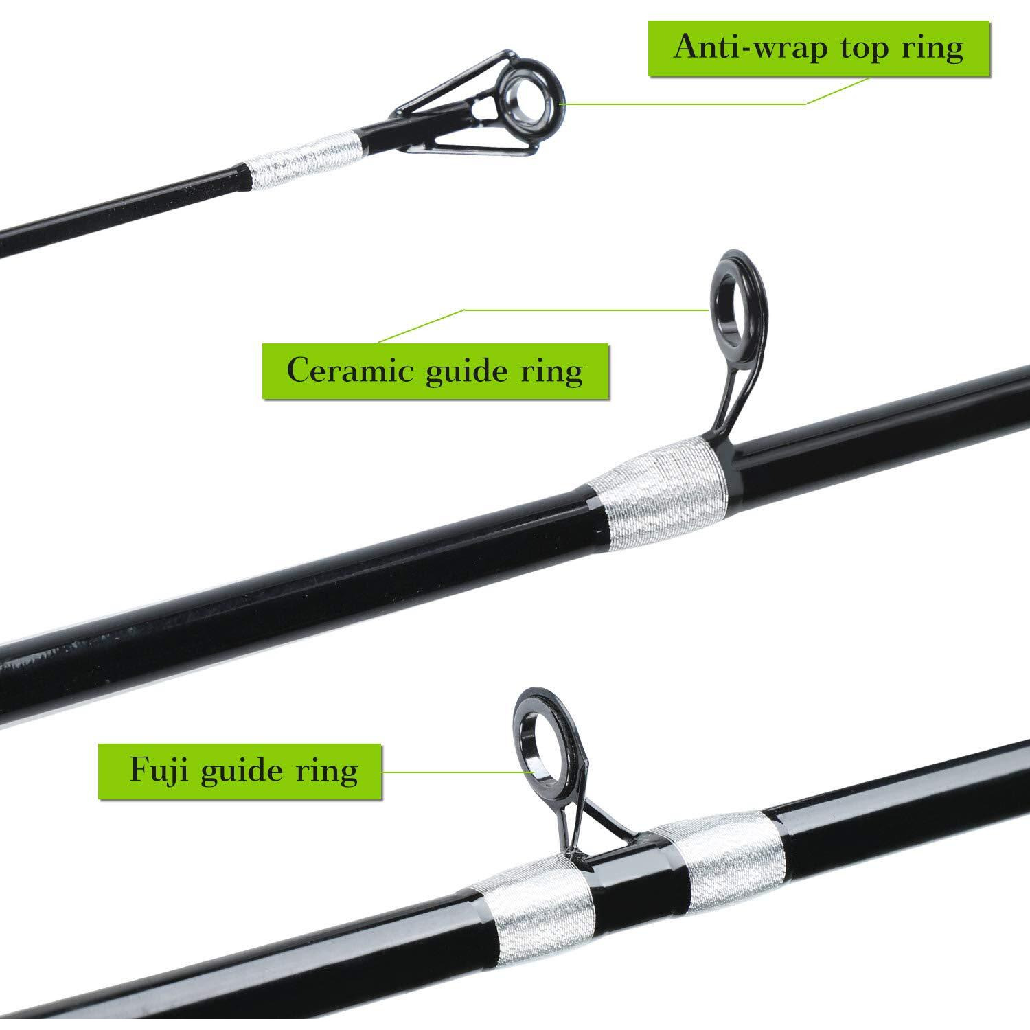 Sougayilang Fishing Rods Graphite Lightweight Trout Rods 2 Pieces EVA Handle Crappie Spinning Rod-Spinning (Casting-5.9FT)